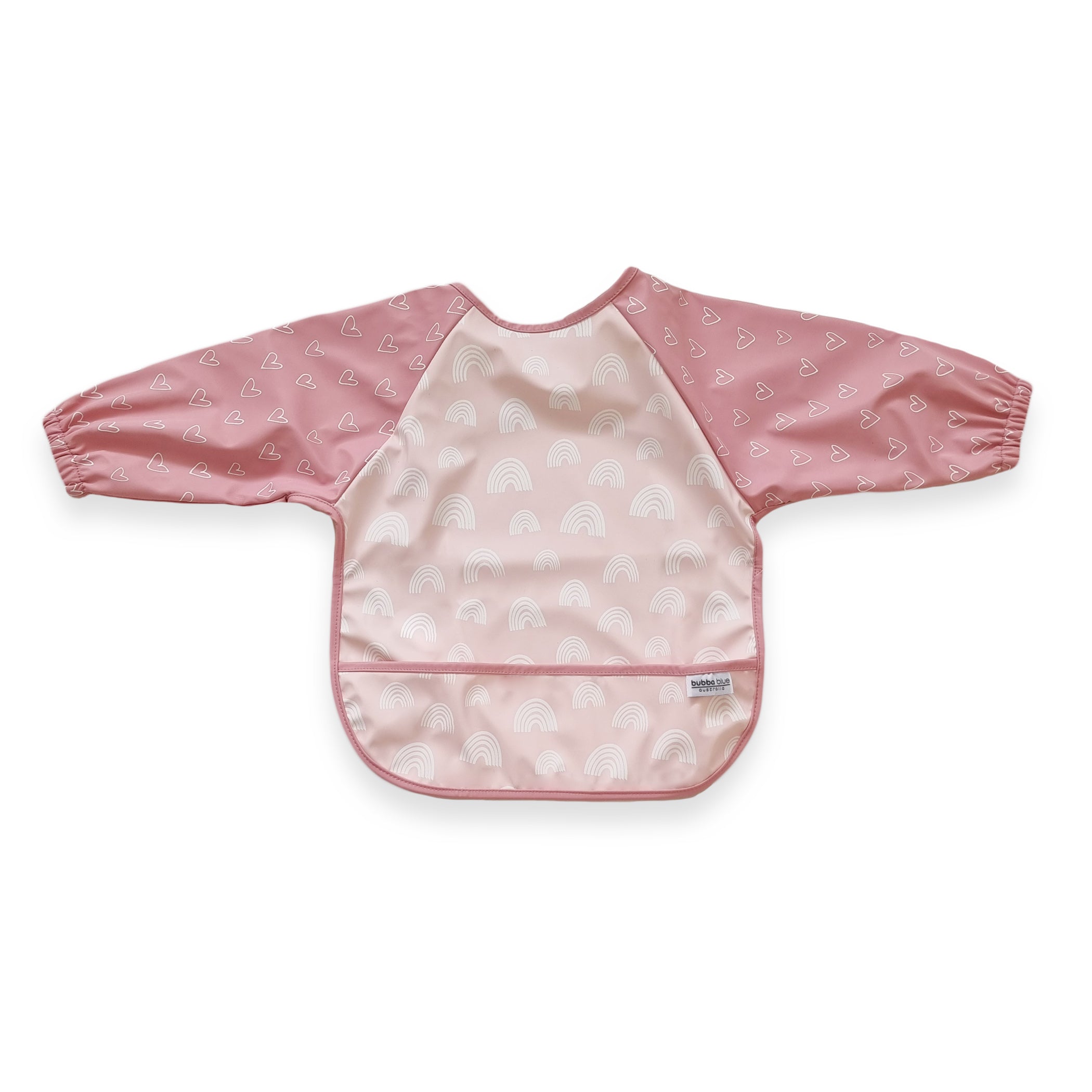 Nordic Smock Bib for Babies - Berry & Rose Color - Waterproof & Adjustable for Mealtime & Playtime