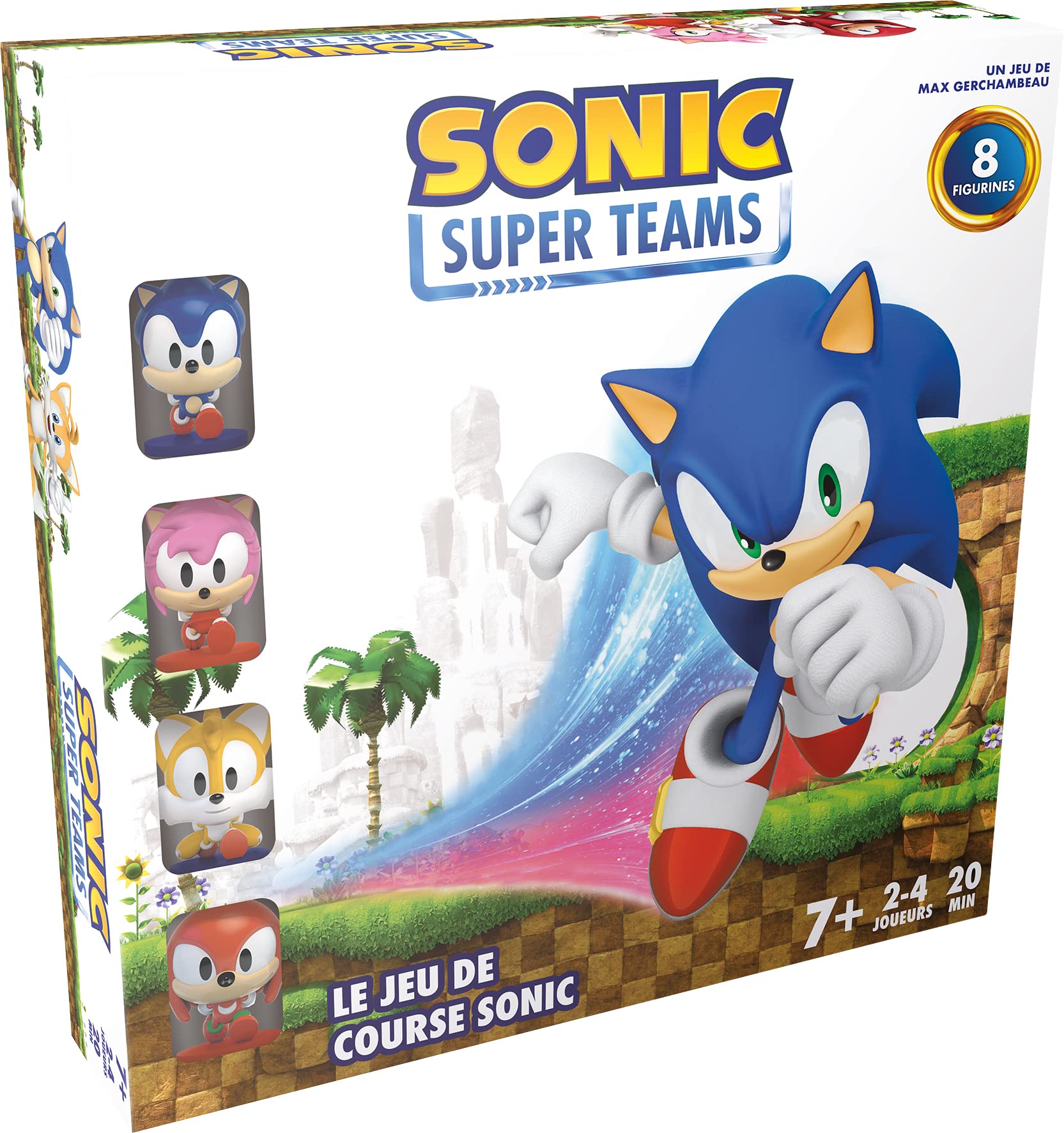Asmodee SONIC SUPER TEAMS - Official Sega Board Game - Sonic the Hedgehog Racing Game for Family & Kids Ages 7+ - 2-4 Players - 20 Min Playtime - Fun Family Game Night & Birthday Party Activity