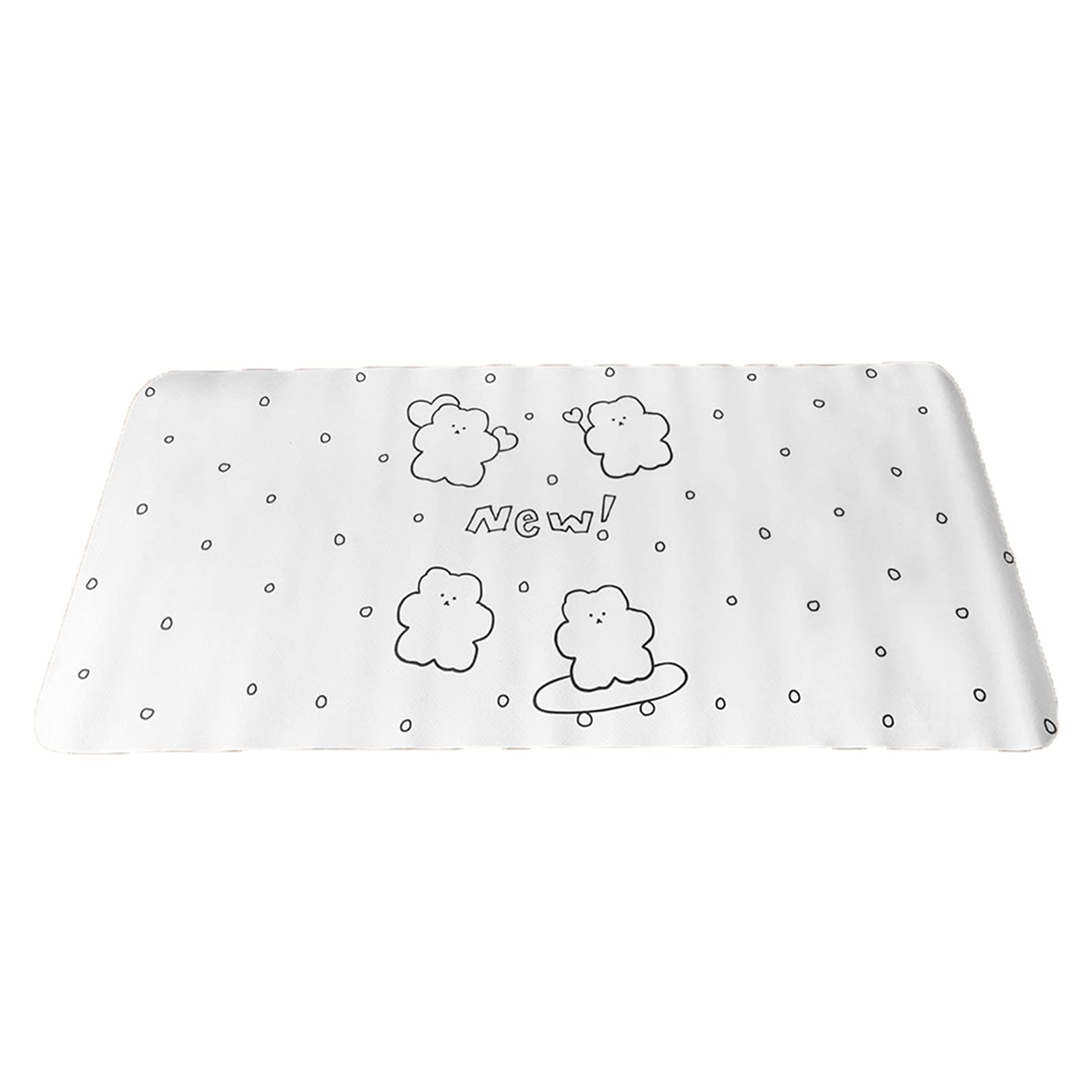 Non-Slip Waterproof PVC Table Mat - Cute Cartoon Mouse Pad for Mechanical Mice, Skin-Friendly Home & Office Desk Accessory for Gaming, Work & Dining Use