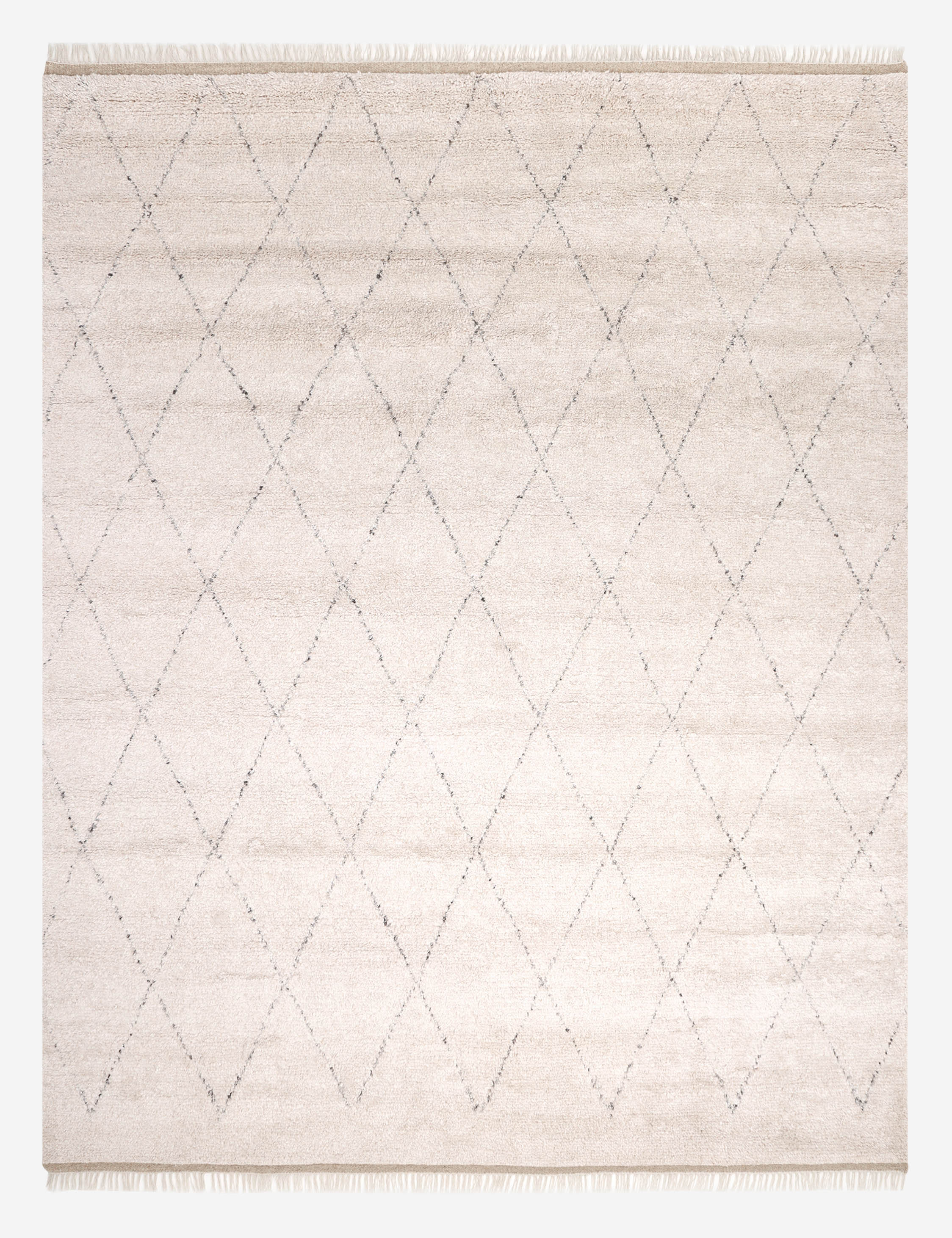 Hand Knotted Wool Blend Moroccan Shag Rug - Soft & Durable Floor Covering for Living Room, Bedroom, or Nursery Decor