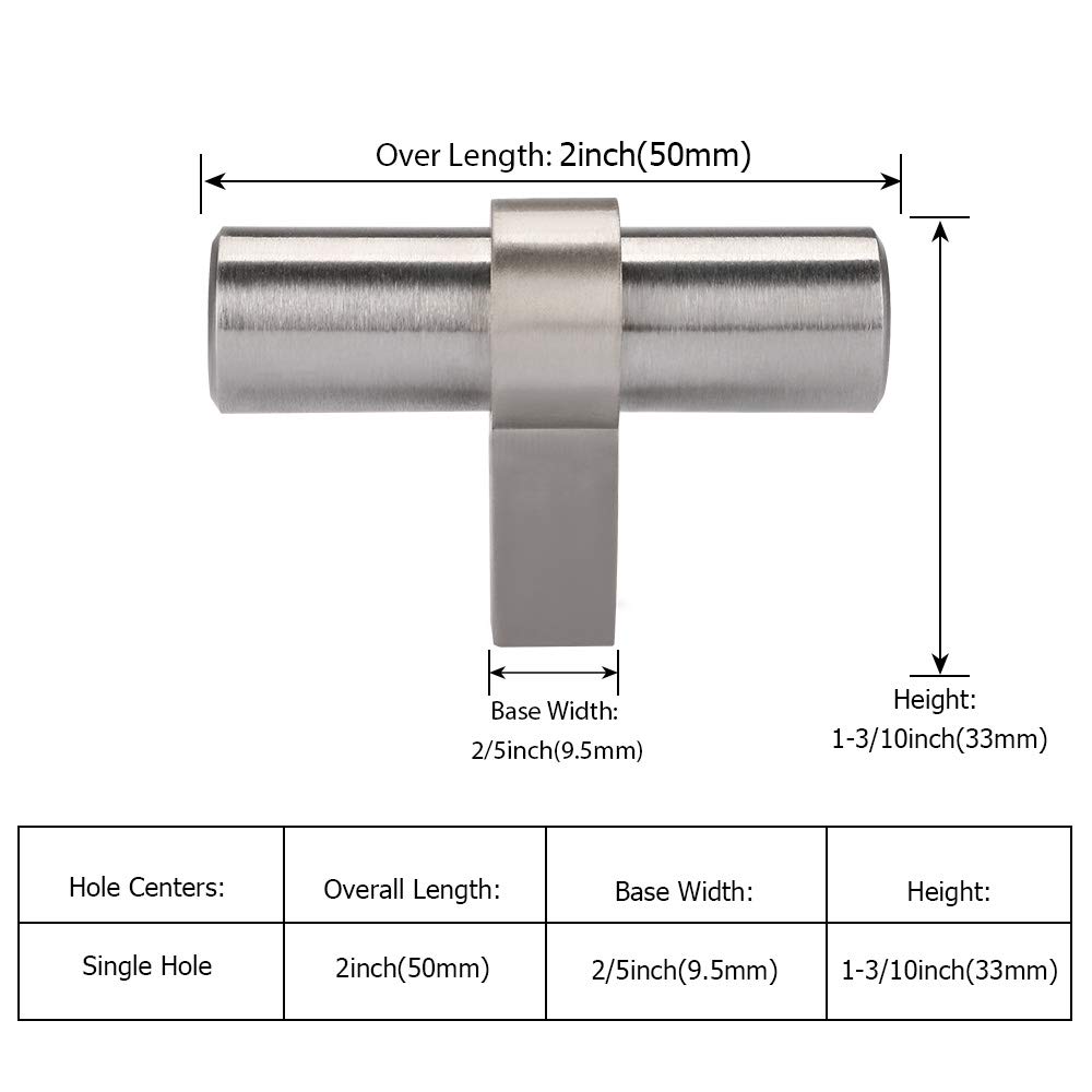 5 Pack Brushed Nickel Cabinet Knobs & Drawer Pulls - Elegant Kitchen Cabinet Hardware for Dresser, Wardrobe & Furniture (Perfect for Home Renovation & DIY Projects)