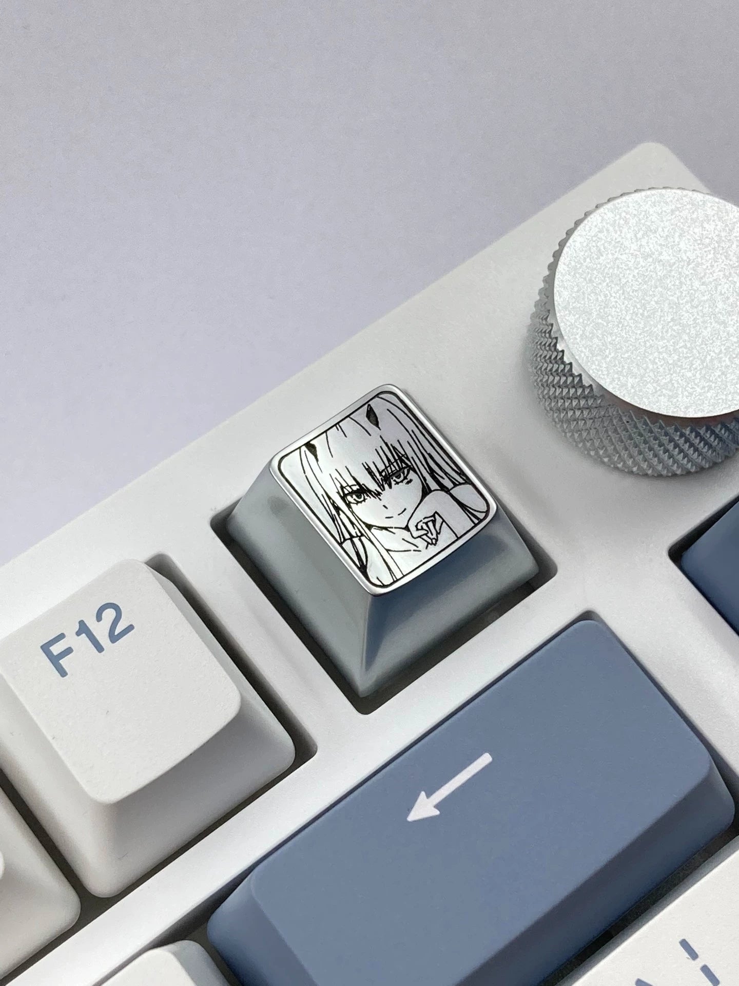DARLING in the FRANXX 02 Anime Keycaps - Zinc Alloy Carved Custom Mechanical Keyboard Keycaps for Gaming, Typing, and PC Enthusiasts