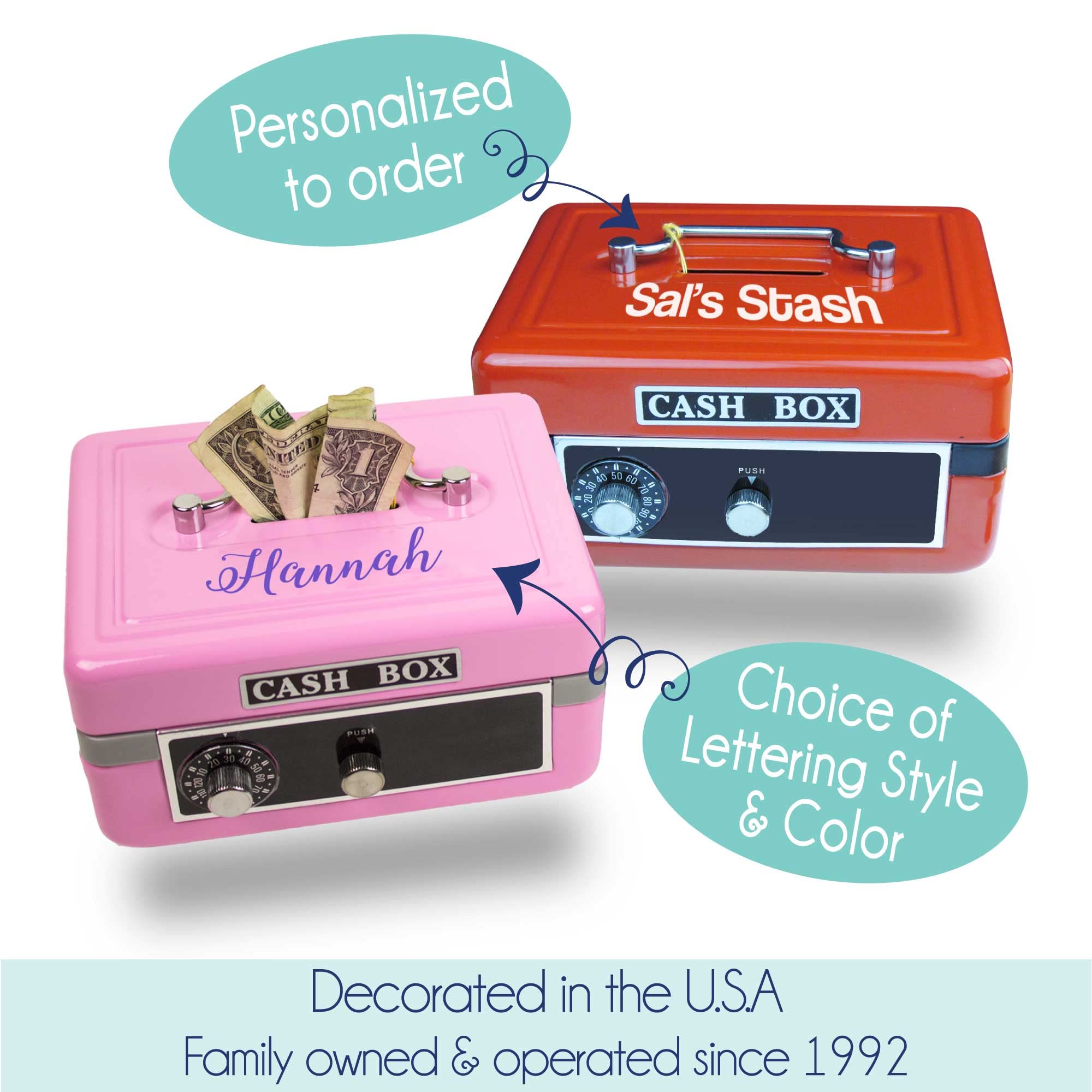 Personalized Red Golf Cash Box - Custom Money Holder for Golf Tournaments, Events & Fundraisers - Perfect for Golfers, Coaches & Club Owners