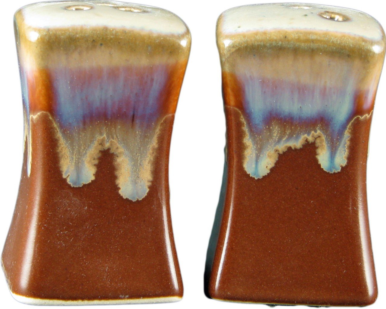Prado Stoneware Collection - Square Dinnerware Set, Collectible & Functional Salt and Pepper Shakers - Chocolate Brown - Perfect for Dining Table Decor, Kitchen Essentials, and Gift Giving