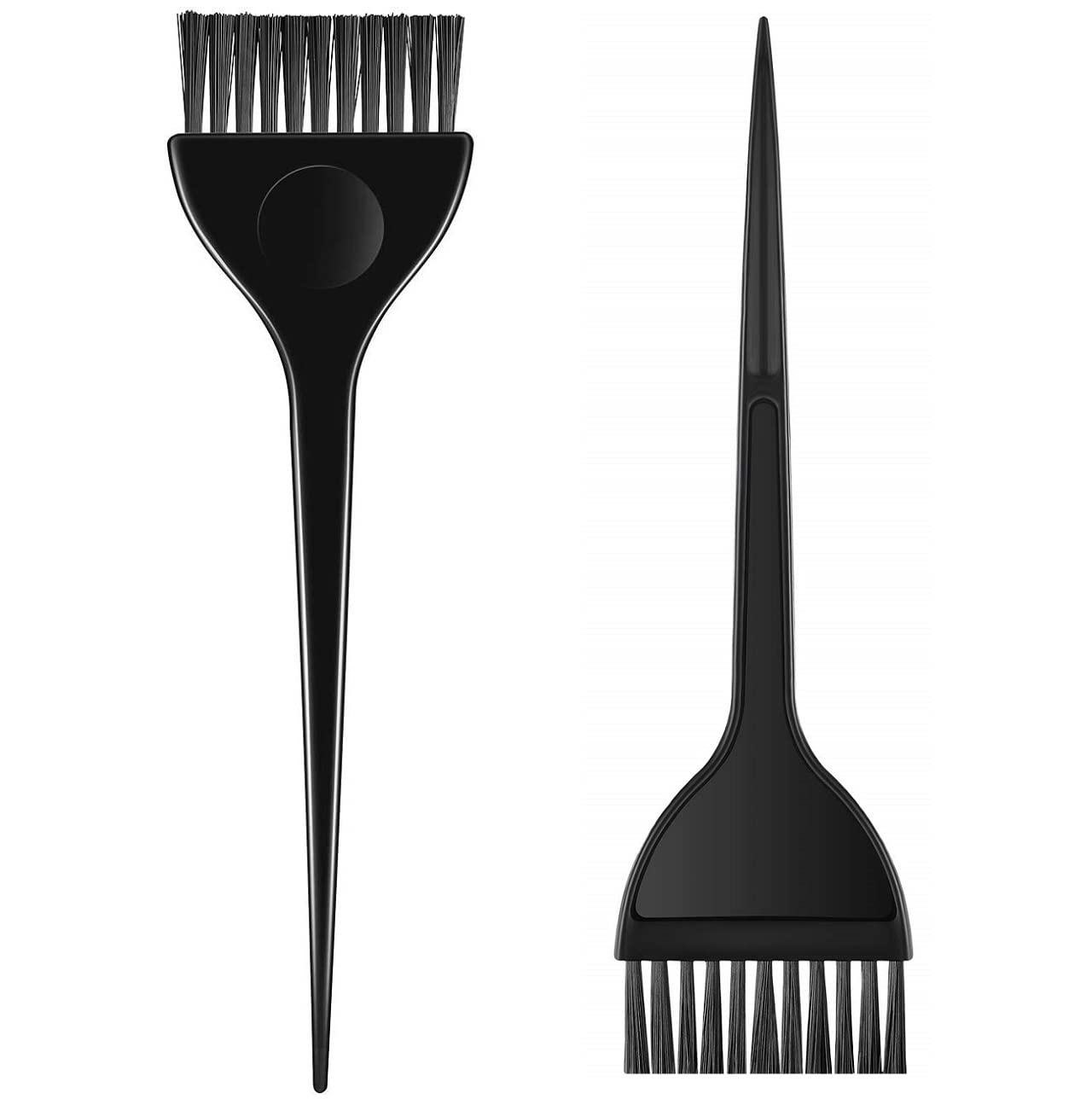 Set of 2 Professional Silicone Hair Dye Brushes - Salon Grade Coloring Tools for Hairstylists & Home Use - Perfect for Balayage, Highlights & Root Touch-Ups (Black)