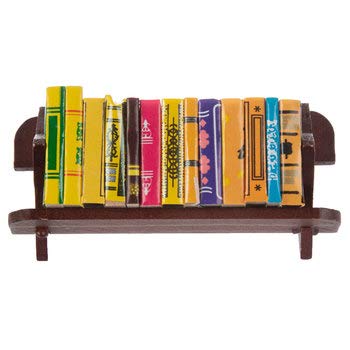 Miniature Bookshelf With Books - DIY Dollhouse Accessory for Playhouse, Hobby & Miniature Scenes - Perfect for Doll Display, Book Lovers & Model Train Sets