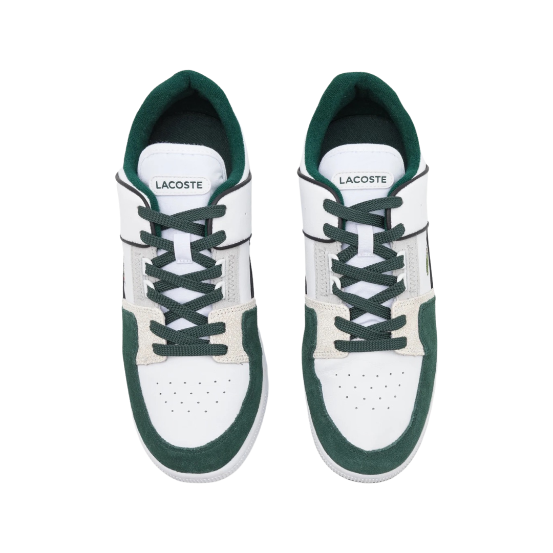 Lacoste Court Cage 222 Sneakers - White & Dark Green Men's Tennis Shoes for Casual Wear & Sports