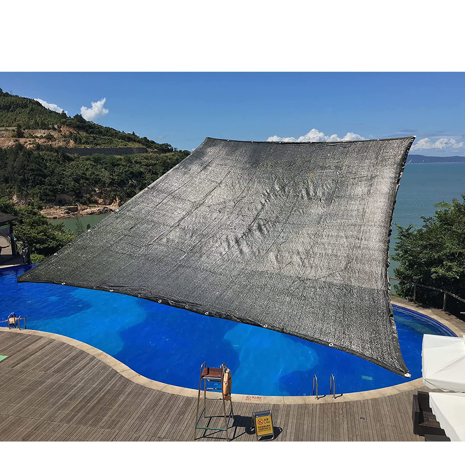 16x23 ft 70% Sunblock Shade Cloth - UV Resistant Garden Mesh Tarp for Plant Cover, Greenhouse, Barn & Kennel Protection - Ideal for Flowers, Vegetables & Outdoor Plants - Perfect for Patio, Backyard and Gardening Use