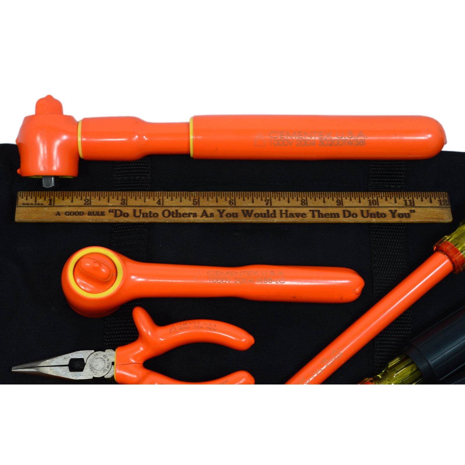 Premium CEMENTEX 16-Piece Insulated Electrician Tool Set in Durable Canvas Bag - Ideal for Electrical Repairs, Maintenance & DIY Projects