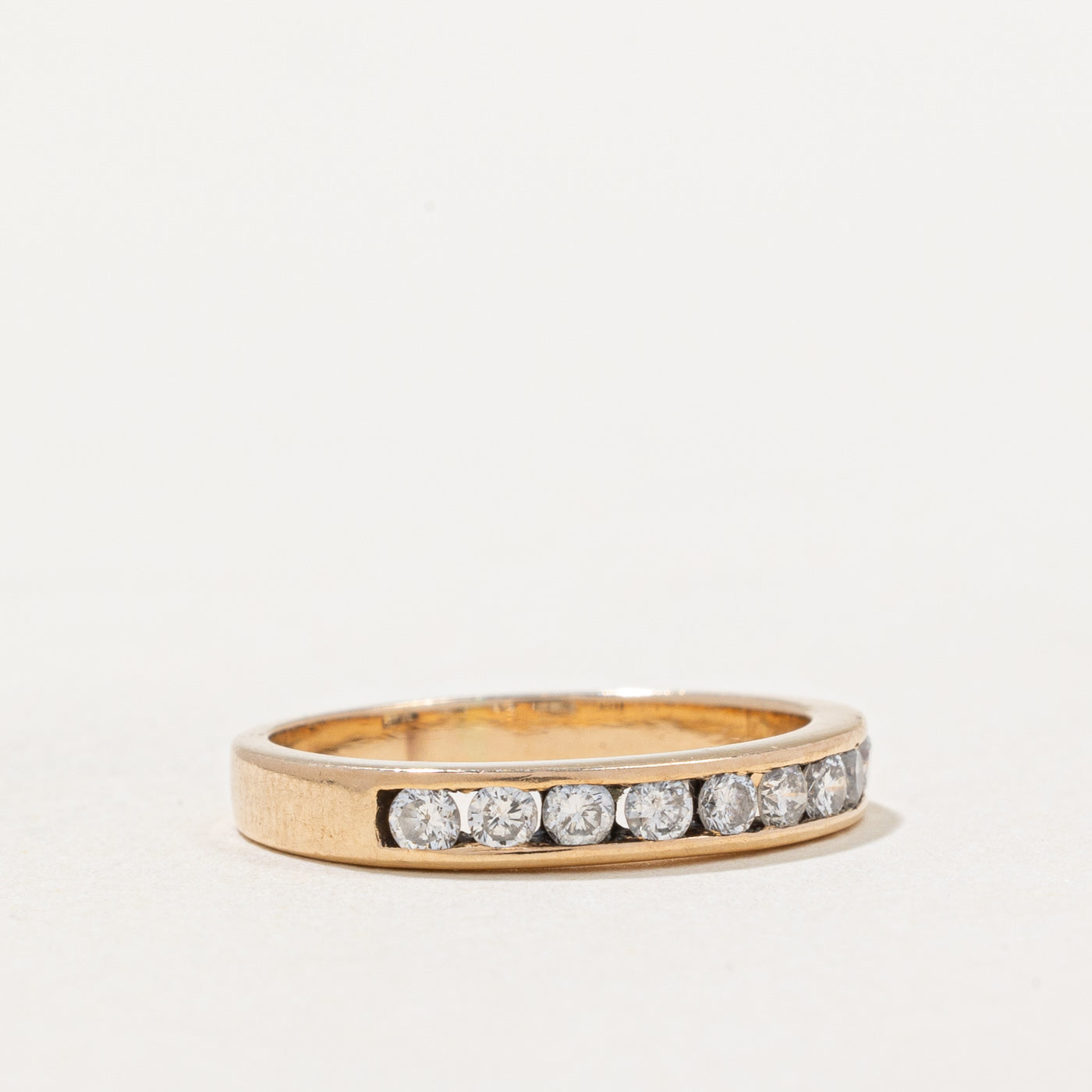 0.30ctw Semi Eternity Channel Set Diamond Wedding Band Ring - Size 4 | Perfect for Engagement, Anniversary & Everyday Elegance