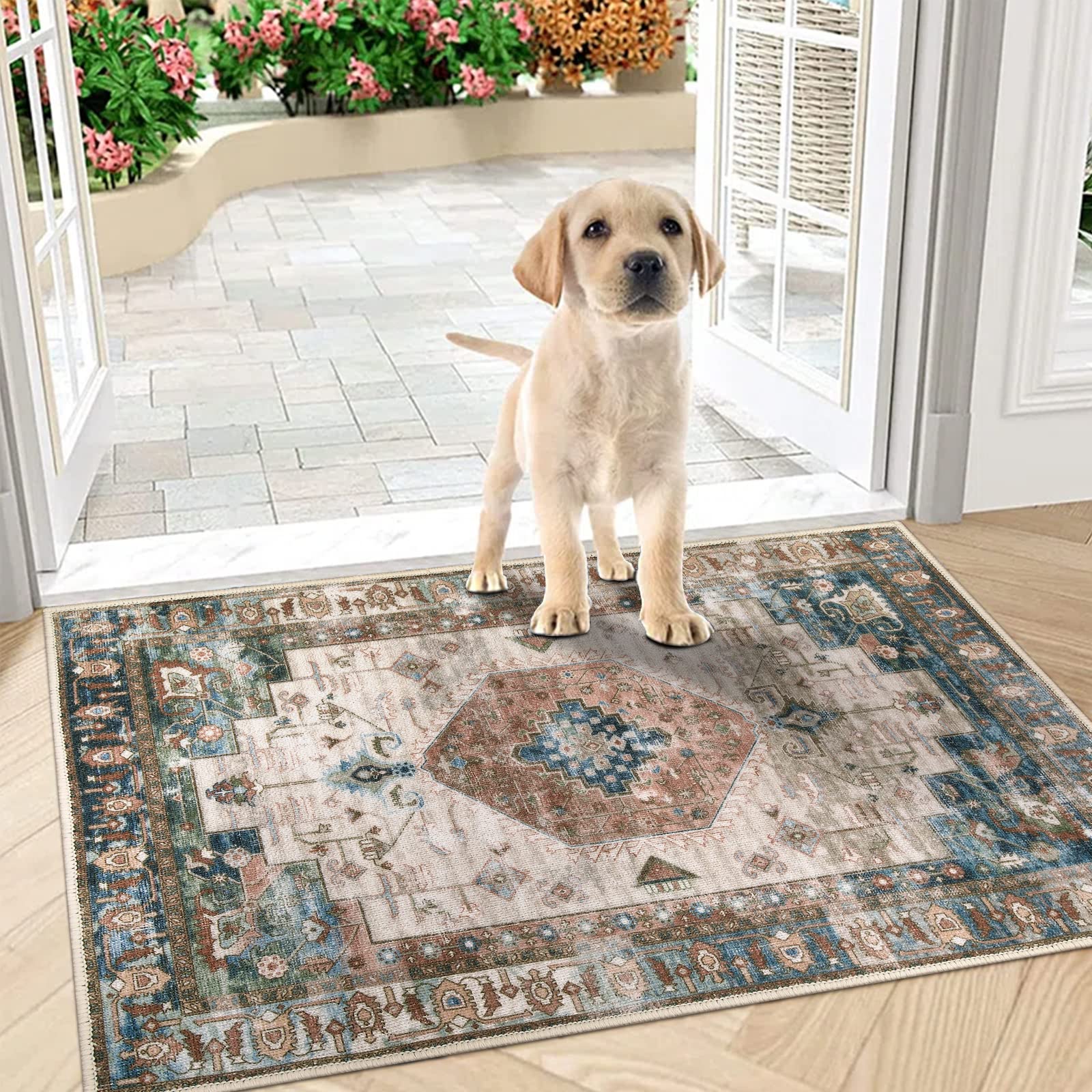 Retro Non-Slip Washable Indoor Door Mat - 32