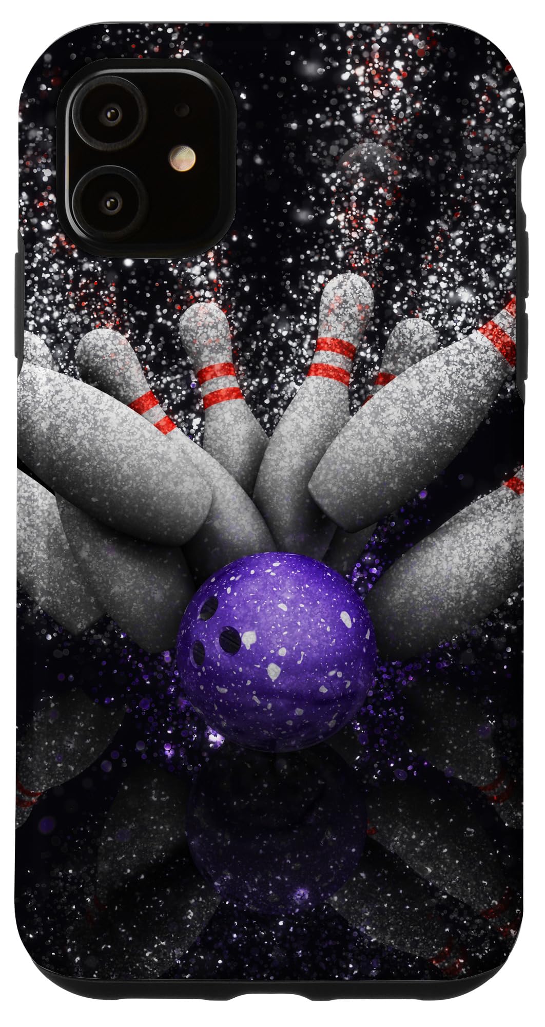 iPhone 11 Pro Max Bowling Themed Phone Case - Strike & Spare Design - Perfect Gift for Bowlers & Sports Fans - Use at Bowling Alley, League Games or as a Fun Accessory