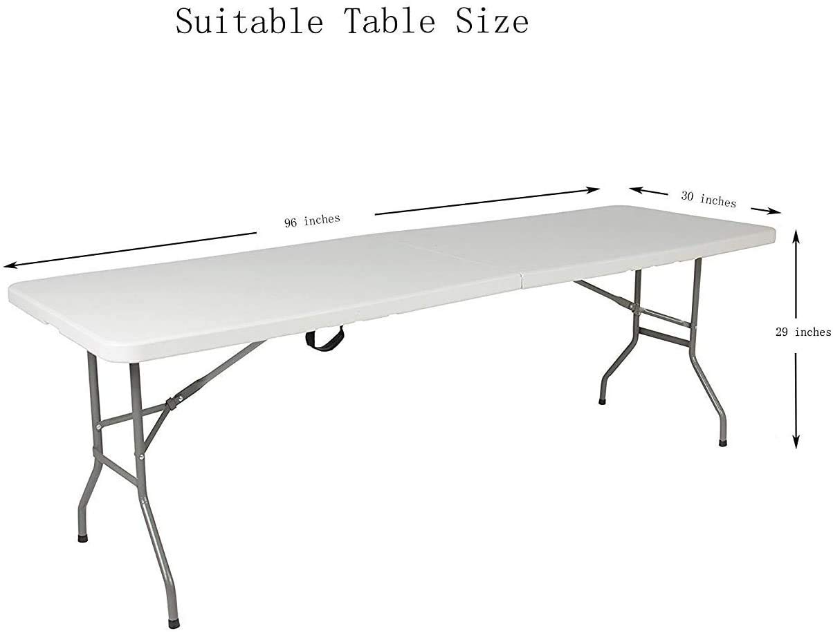8ft Pink Fitted Table Skirt - Polyester Banquet Table Cover for 8 Foot Rectangle Tables - Perfect for Weddings, Parties, and Special Events