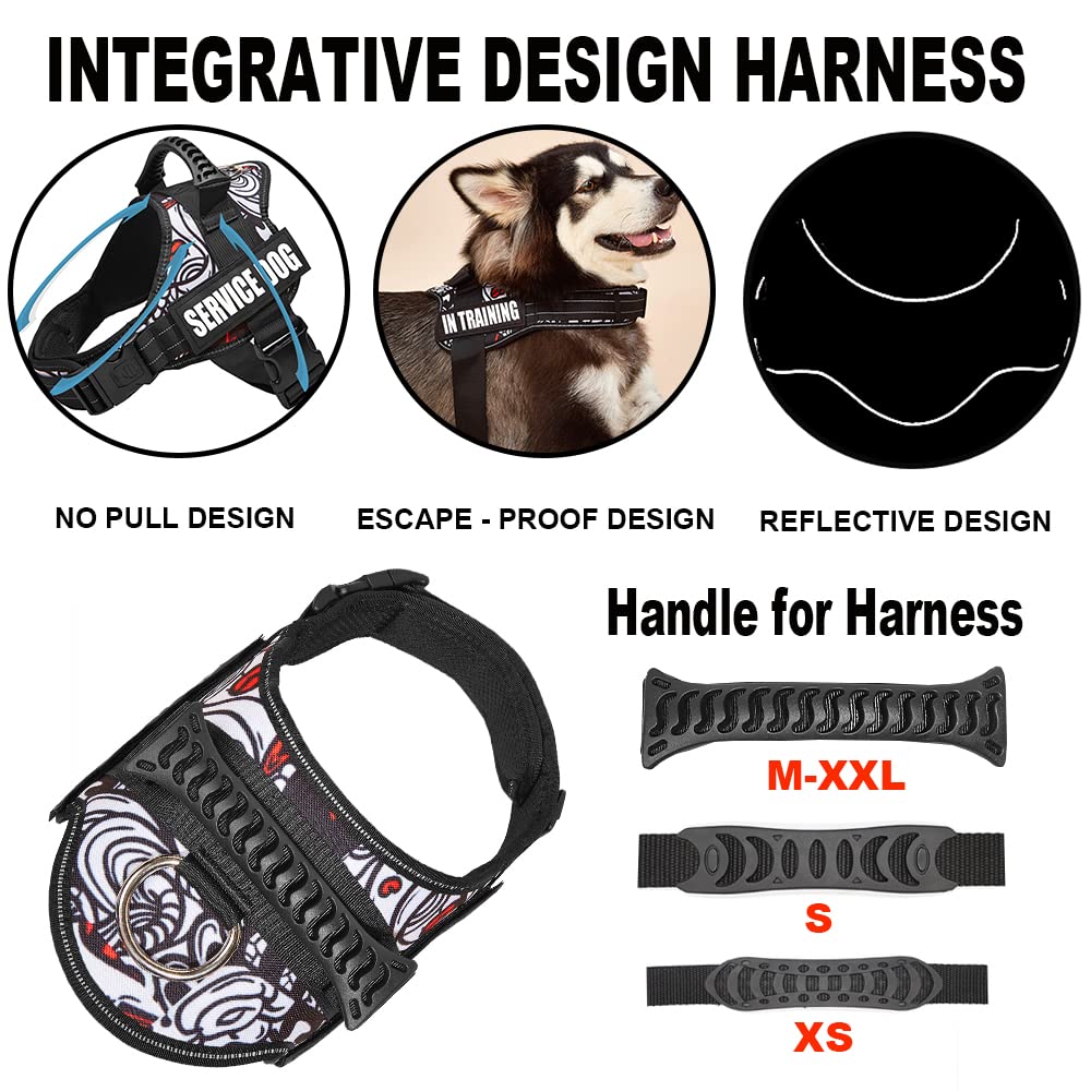Dihapet No Pull Dog Harness - Adjustable Service Dog Vest for Training, Walking & Jogging - Reflective & Breathable Pet Vest for Small Medium Large Dogs - Perfect for Outdoor Adventures & Daily Walks