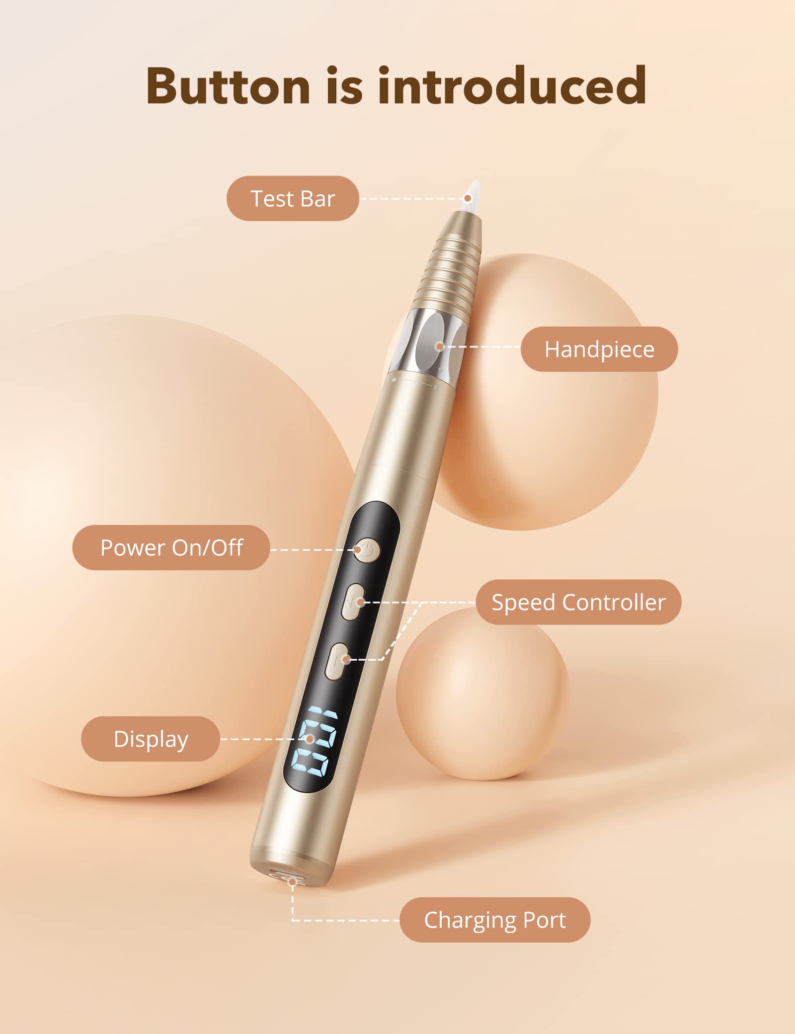 Professional Cordless Nail Drill for Acrylic & Gel Nails - 30000 RPM Rechargeable Electric Nail File for Manicure, Pedicure & Polish Shaping - Portable Nail Filing Machine for Home & Salon Use - Perfect for DIY Nail Care & Professional Nail Art