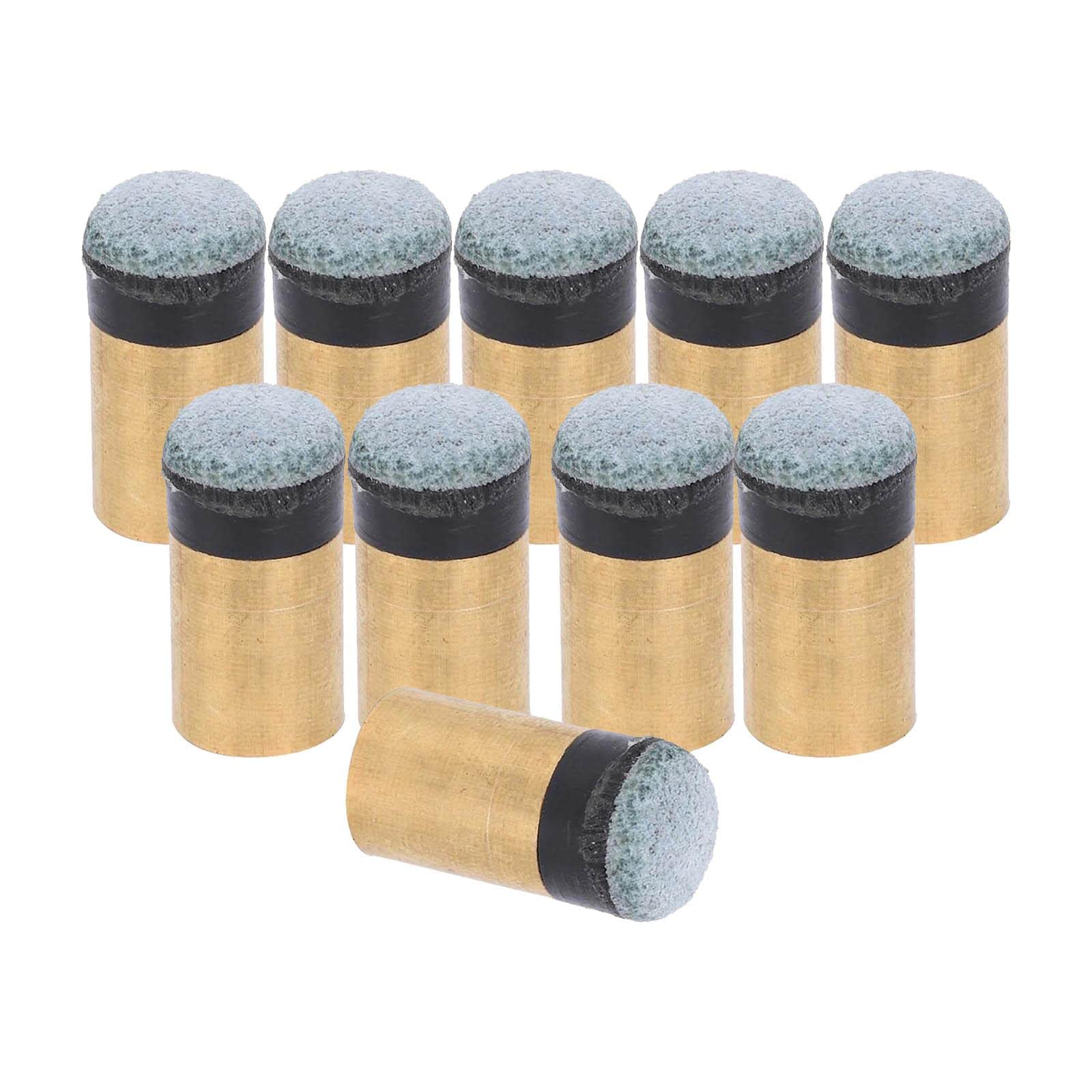 10Pcs High-Quality Snooker & Pool Cue Tips - Threaded Replacement Tips for Billiard Cues (Multiple Sizes) - Perfect for Professional Players & Home Game Rooms