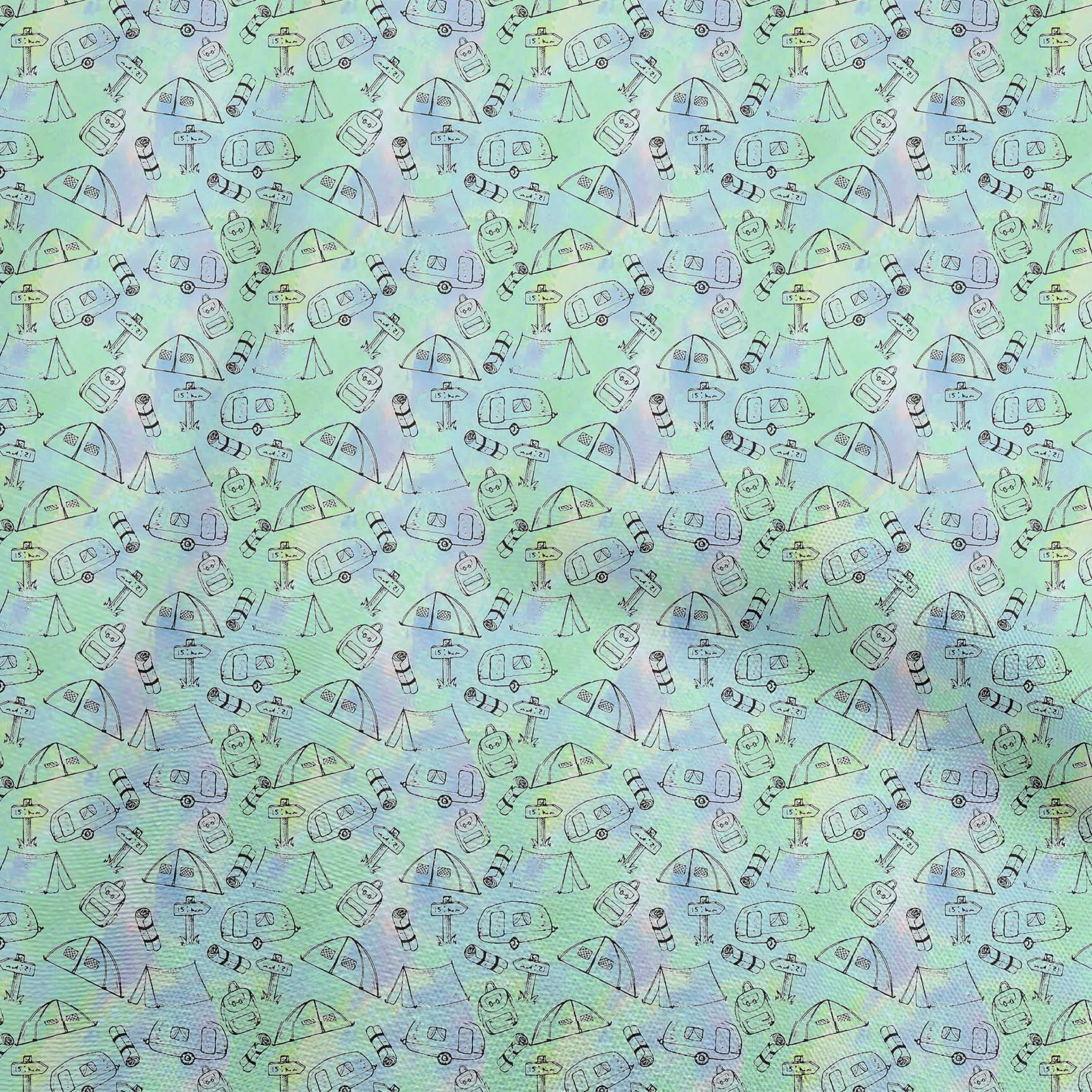 Premium Sea Green Polyester Spandex Fabric - 56