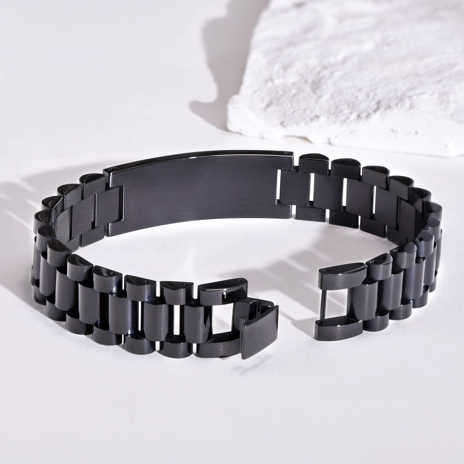 Custom Graduation Bracelet for Men - Personalized Stainless Steel Inspirational Gift for College Graduates Class of 2025 - Perfect Graduation Gift for Him - Ideal for Commencement Ceremonies, Graduation Parties & Celebrating Academic Achievements