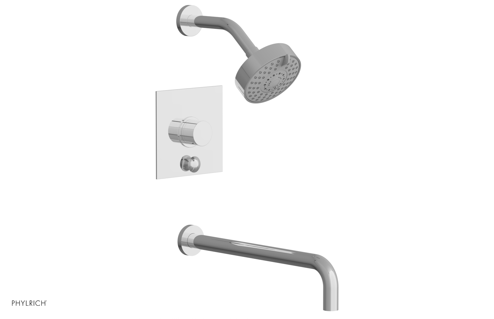 BASIC II 14 Pressure Balance Tub and Shower Set 230S 27 14 - Chrome Finish, Anti-Scald Valve for Safe Bathing, Ideal for Home & Hotel Bathroom Renovation