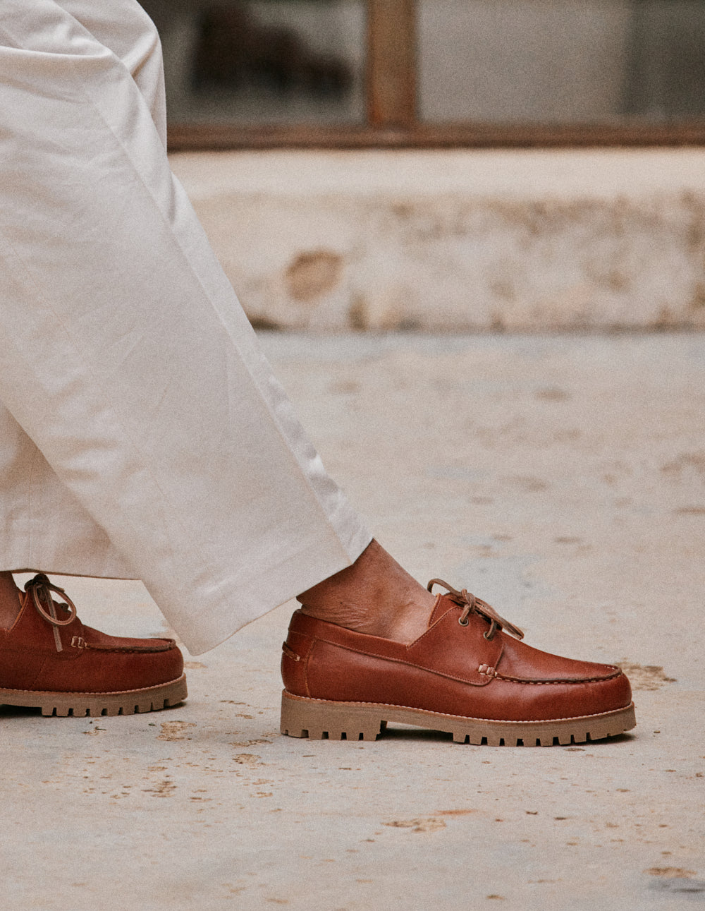Tom Brown Leather Boat Shoes for Men - Comfortable & Stylish Deck Shoes for Casual Wear, Sailing, and Outdoor Activities