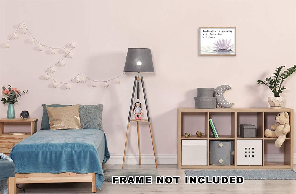 Inspiring Leadership Quotes Wall Art - Motivational & Spiritual Zen Decor for Office, Home, Meditation Room - 11x14 Unframed Print (Lotus) | Printed in USA