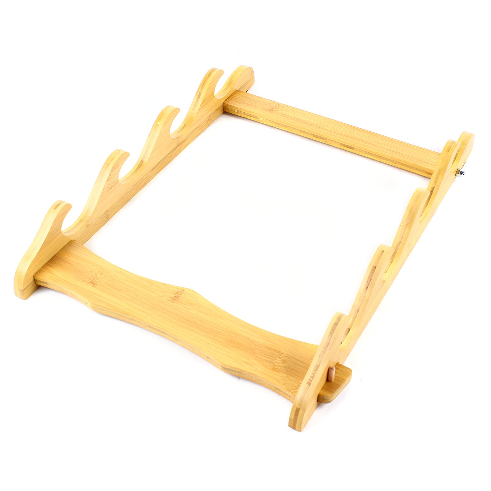 4-Layer Bamboo Display Stand - Wall Mount Storage Rack for Katana, Flute, Lamps & Home Decor | Space-Saving Organizer for Bedroom, Living Room & Office