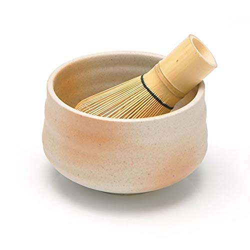 Premium Matcha Bowl Set - Handcrafted Sunrise Orange Ceramic Tea Cup with Bamboo Whisk & Accessories for Japanese Tea Ceremony, Home Kitchen, or Gift