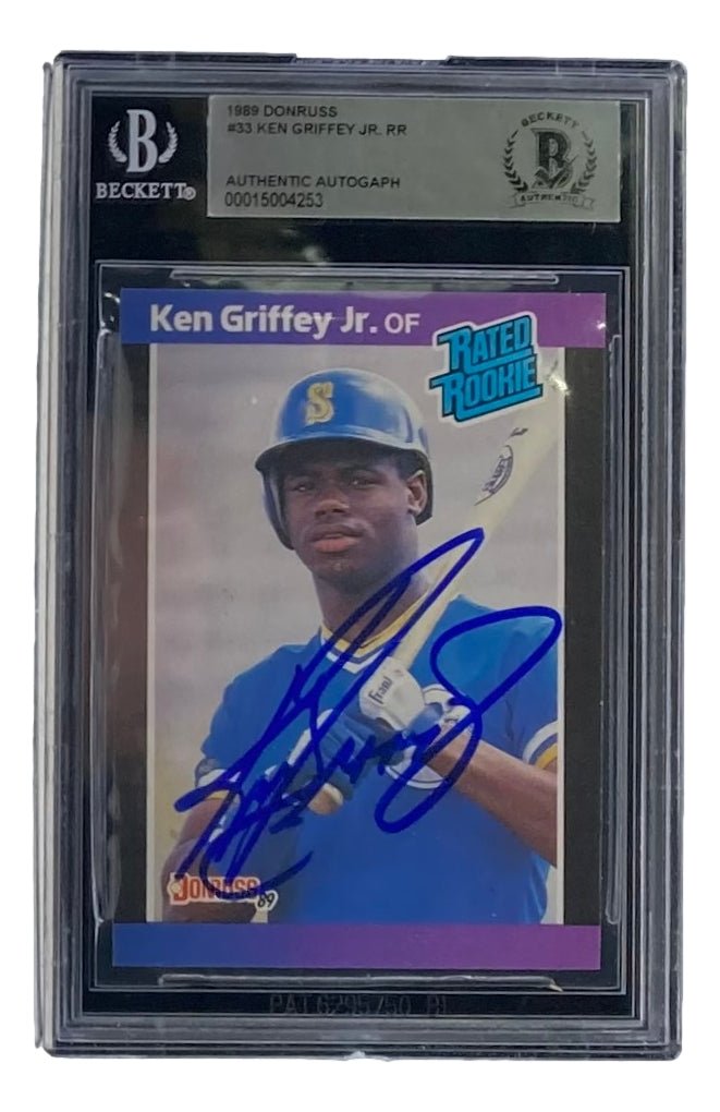Ken Griffey Jr Autographed 1989 Donruss #33 Rookie Card - PSA Graded Seattle Mariners Baseball Memorabilia for Collectors & Sports Fans