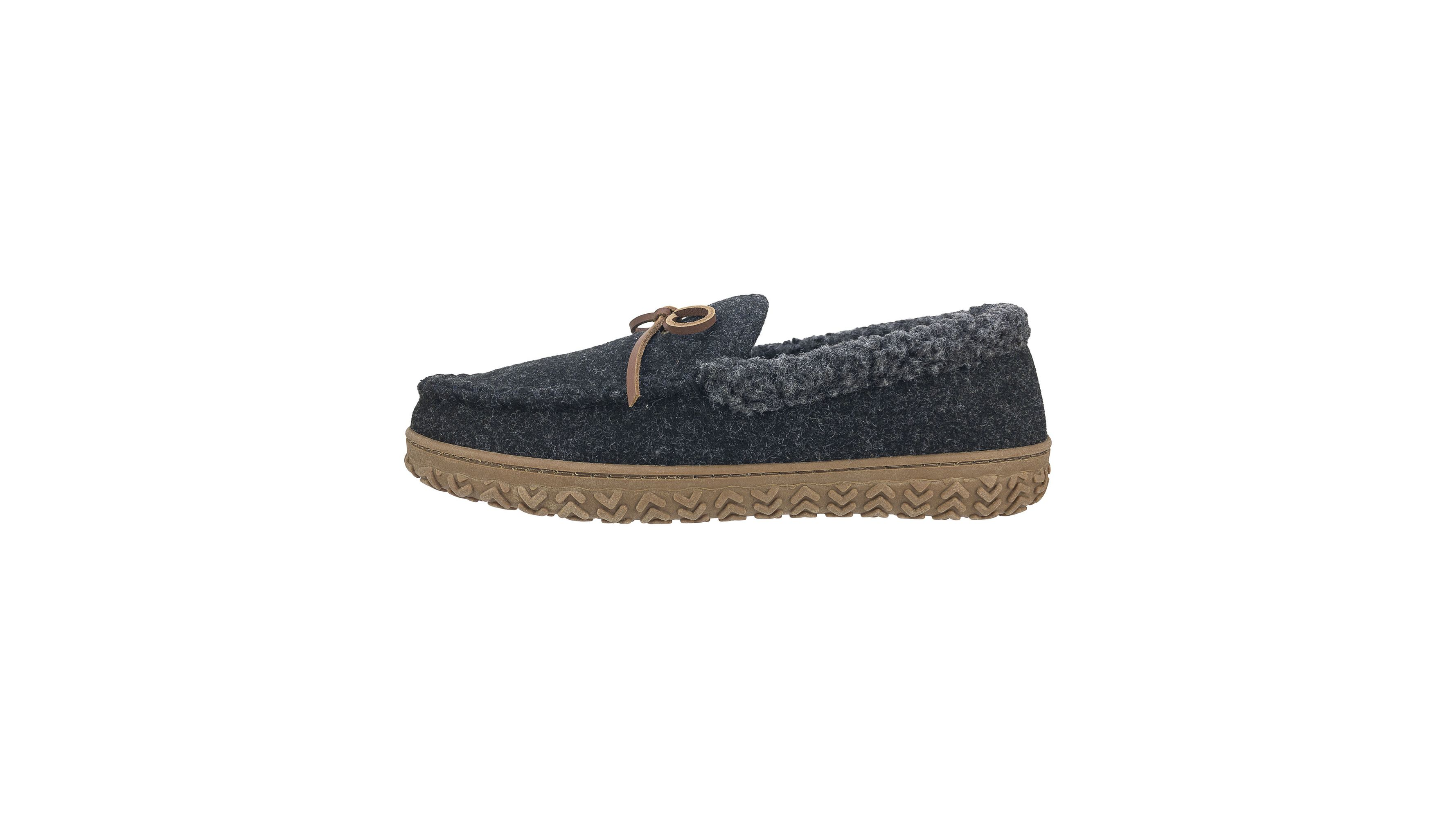 Premium Rolled Collar Wool Moccasin Slippers for Men & Women - Cozy Indoor/Outdoor House Shoes for Winter Comfort & Warmth - Perfect for Home, Office, and Travel