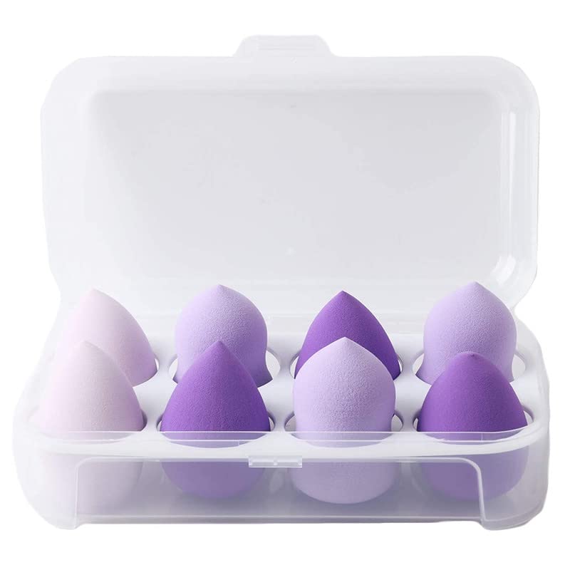 FAMEZA 8 PCS Makeup Sponge Set - Latex-Free Vegan Beauty Blender for Foundation, Powder & Cream | Soft Cosmetic Sponge Egg for Flawless Makeup Application (Multicolor) | Perfect for Daily Makeup, Contouring & Professional Use