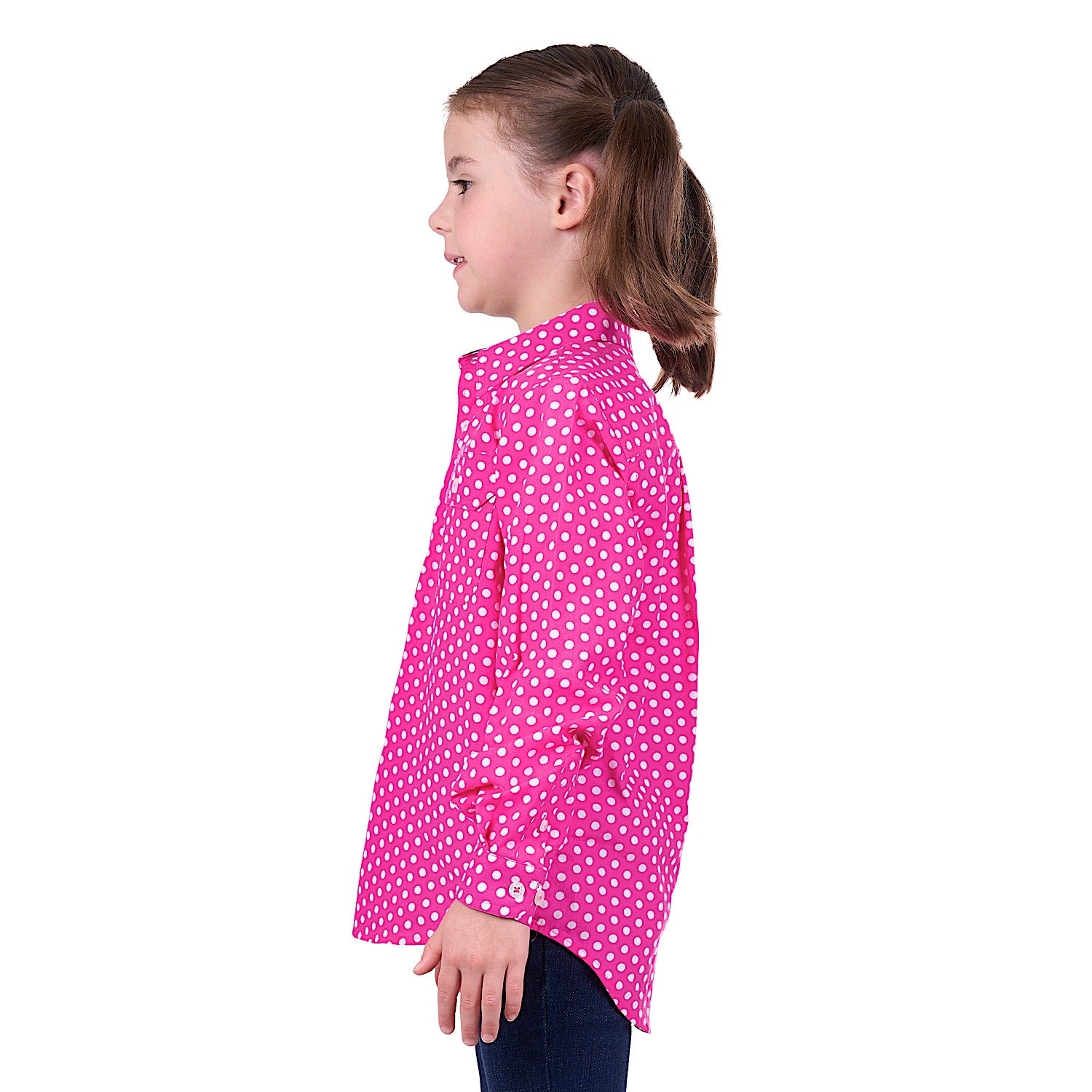 Hard Slog Kids Kelly Half Placket Shirt - Pink Cotton Casual Button-Up Top for Boys & Girls | Perfect for School, Parties & Everyday Wear