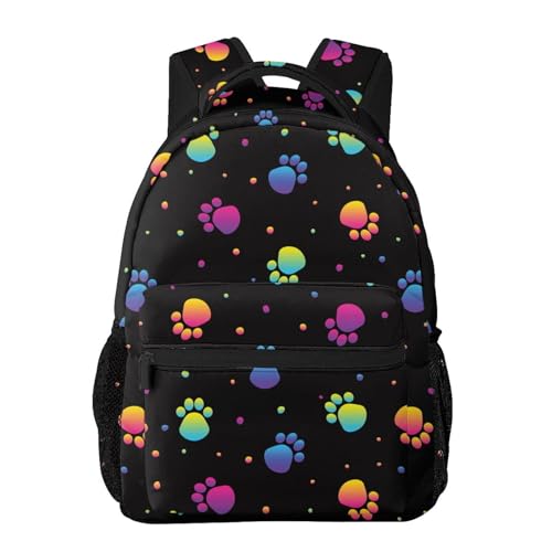 Rainbow Dog Cat Paw Print