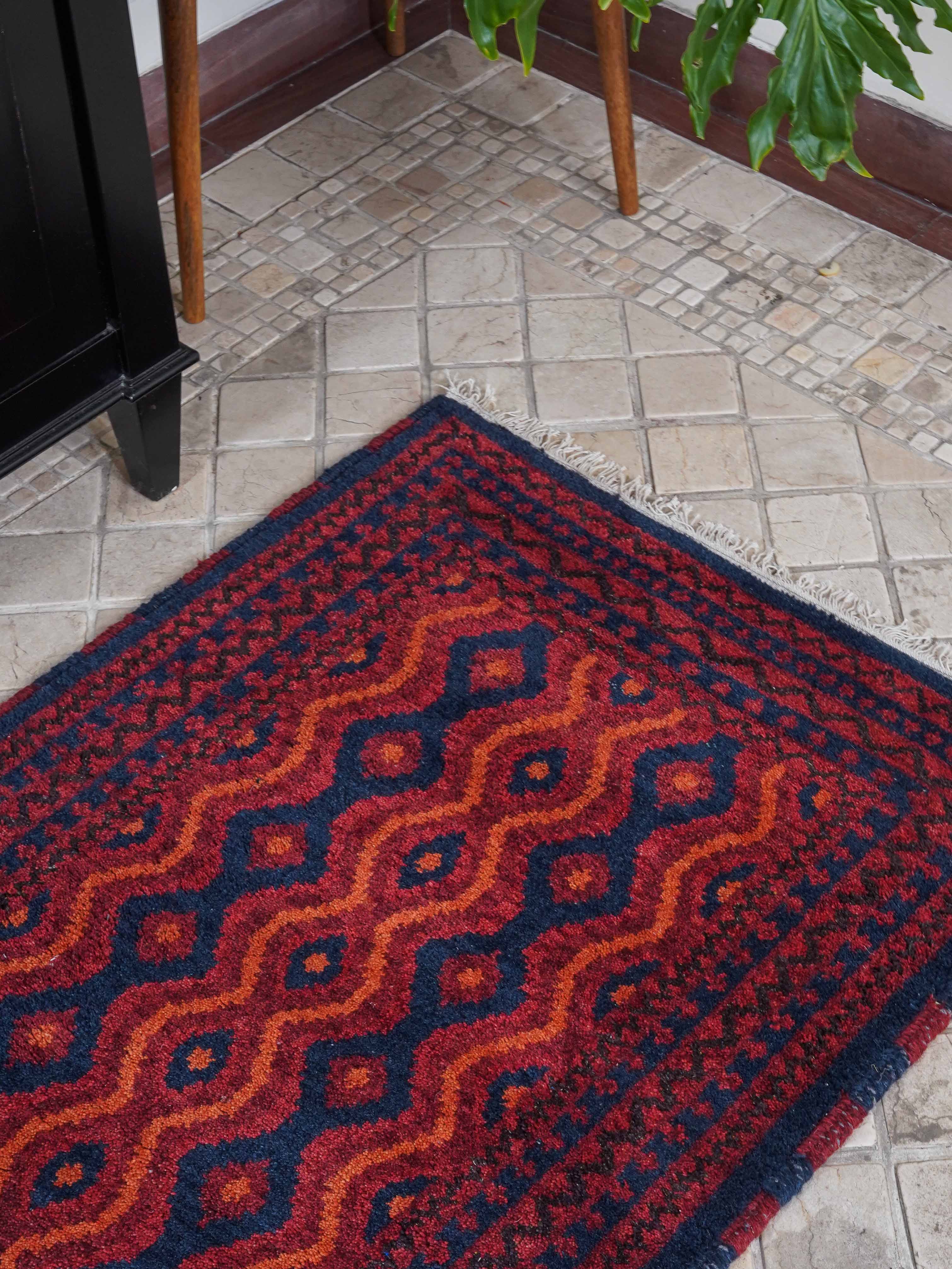 Handmade Hamadan Afghan Rug - Premium Hand-Knotted Wool Carpet for Living Room, Bedroom & Home Decor | Durable & Stylish Oriental Area Rug