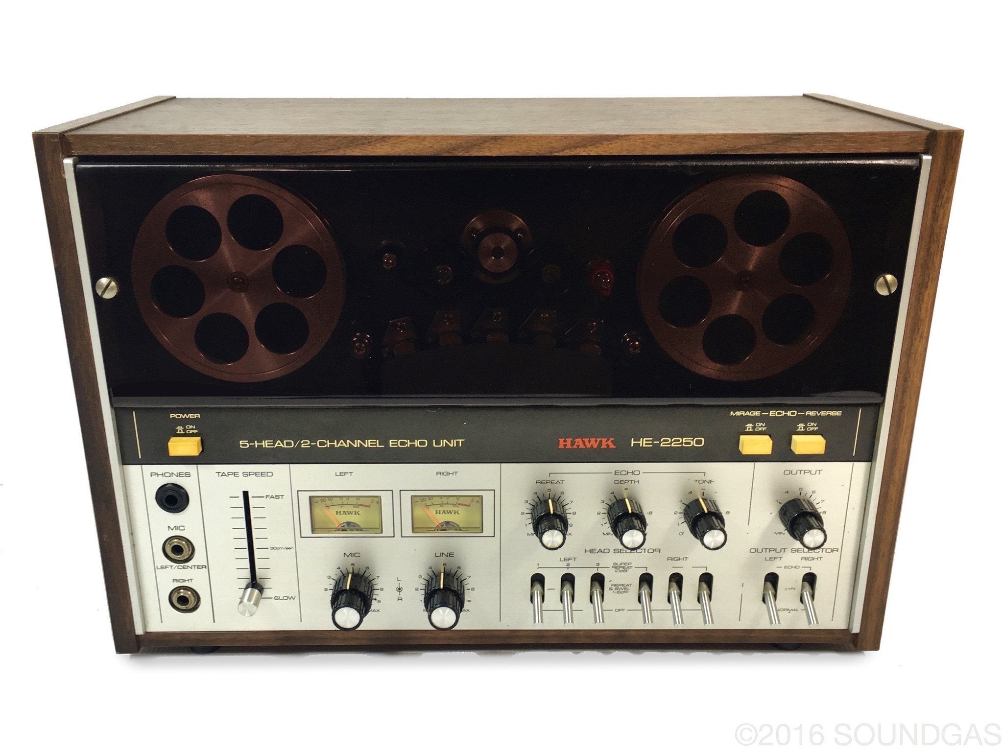 Hawk HE 2250 Professional 5-Head 2-Channel Echo Unit - Perfect for Karaoke, Recording Studios & Live Performances