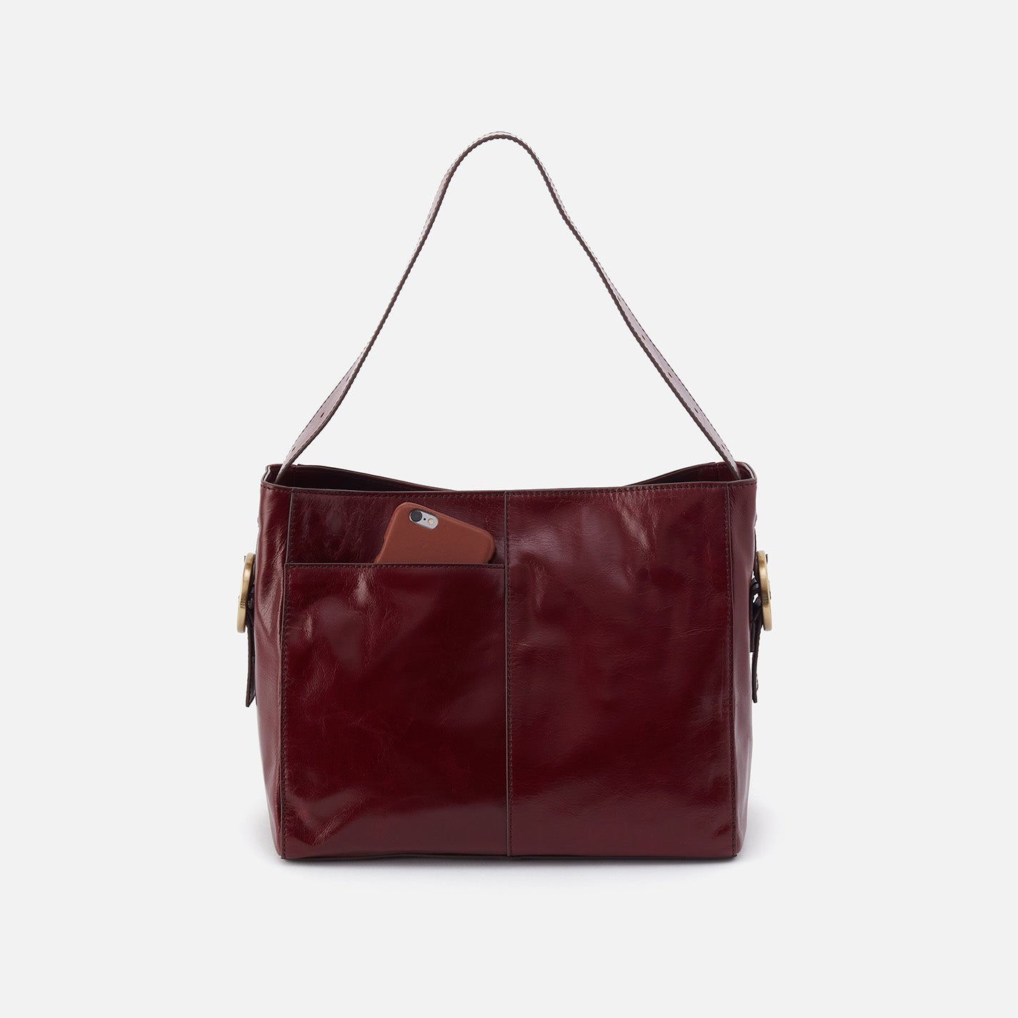 Premium Polished Leather Shoulder Bag for Women - Stylish Winterberry Crossbody Purse - Perfect for Work, Travel & Everyday Use