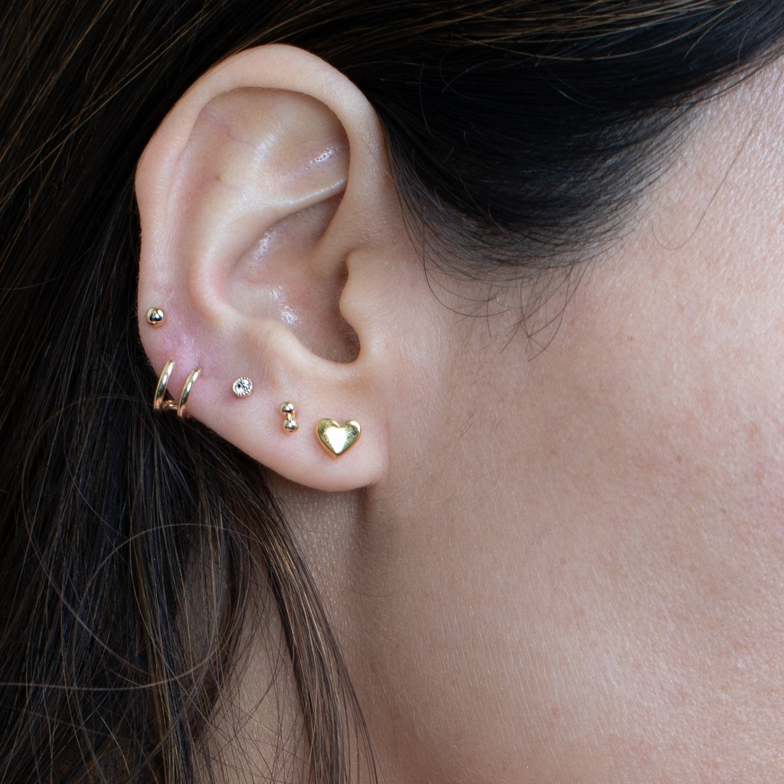 14K Yellow Gold Double Hoop Illusion Ear Cuff Earrings - Elegant Cartilage Ear Jewelry for Women, Perfect for Parties, Weddings & Everyday Wear