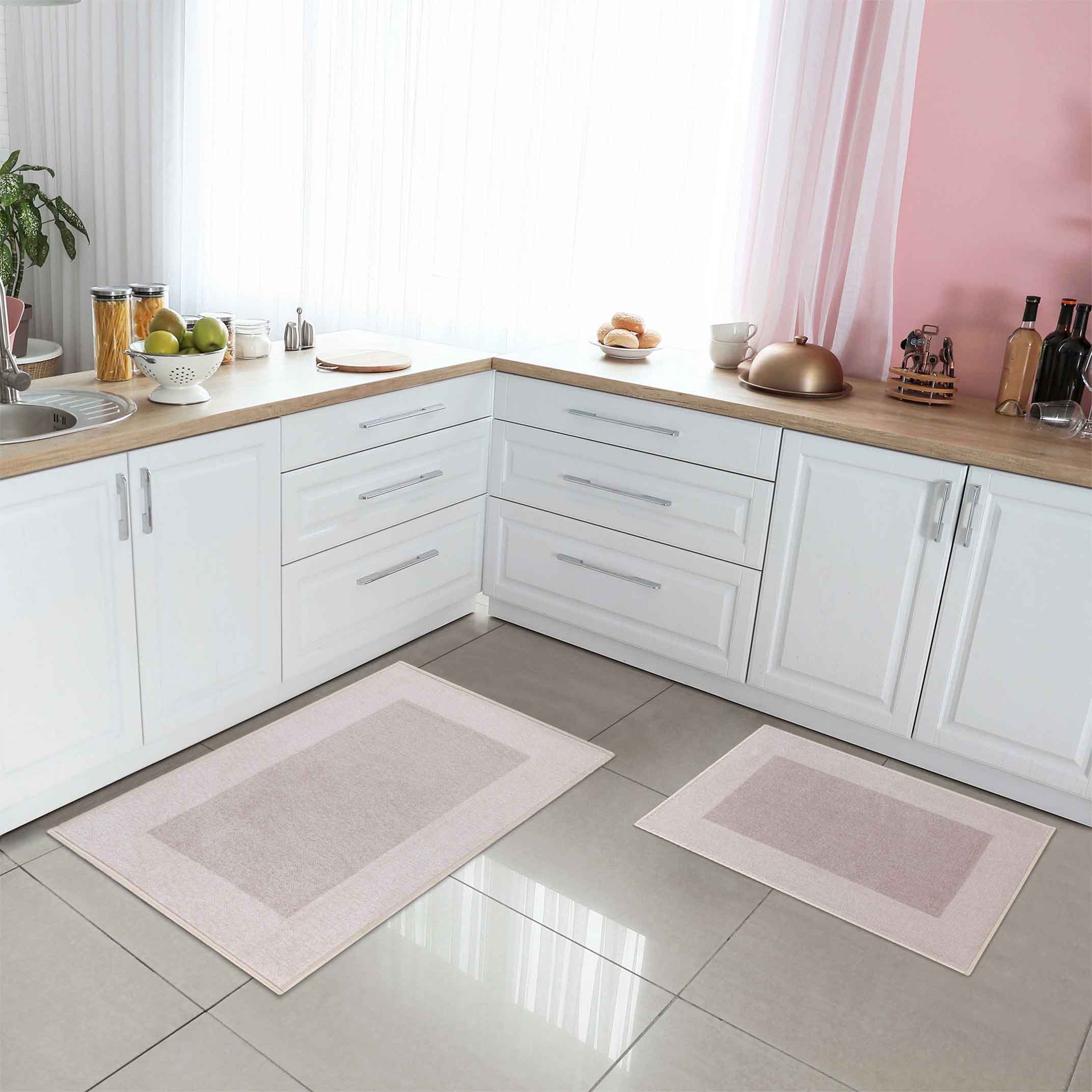 Premium Non-Slip Bath Rug Set - Super Absorbent, Machine Washable, Soft Memory Foam - Perfect for Bathroom, Shower, Spa & Home Decor (Troy Collection)