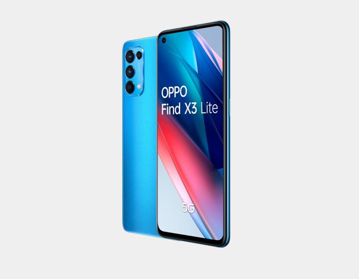 Oppo Find X3 Lite 5G Smartphone CPH2145 - 128GB ROM 8GB RAM, Dual SIM GSM Unlocked (Blue) - Premium Android Phone for Gaming, Photography & Business Use