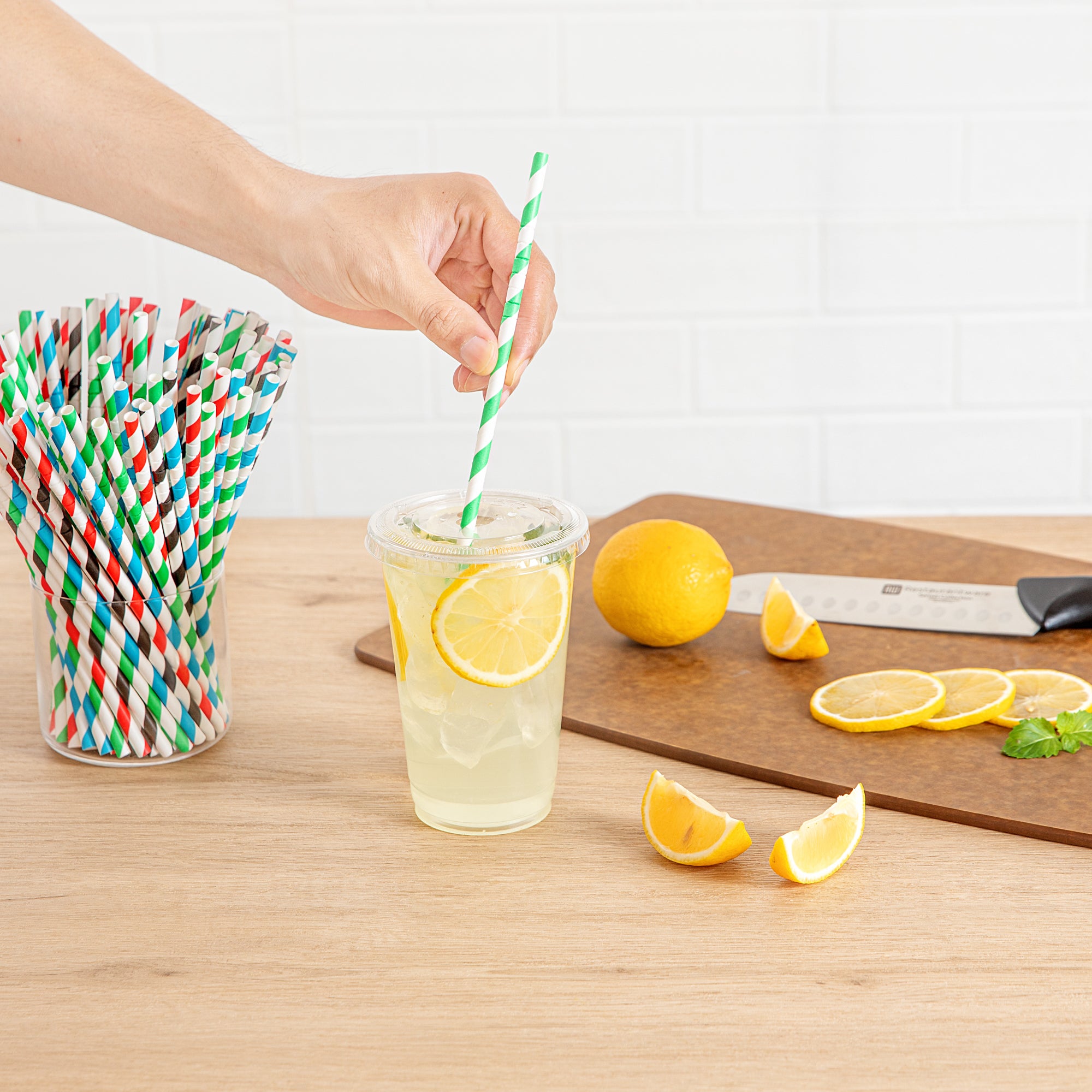 Eco-Friendly Biodegradable Paper Straws - 6mm x 7 3/4
