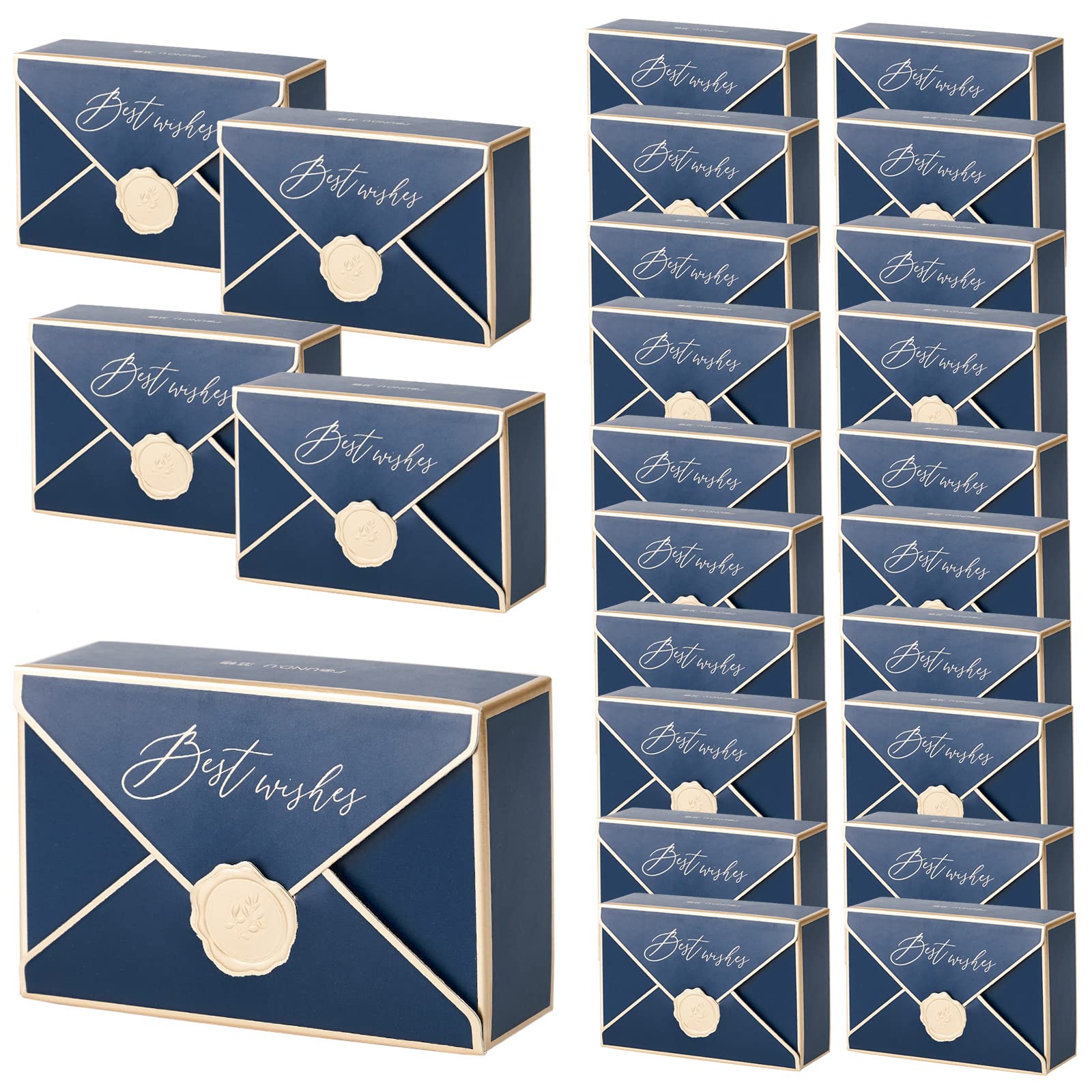 25Pcs Envelope Party Boxes for Wedding, Baby Shower & Birthday - DIY Gift Storage & Candy Boxes (Blue)