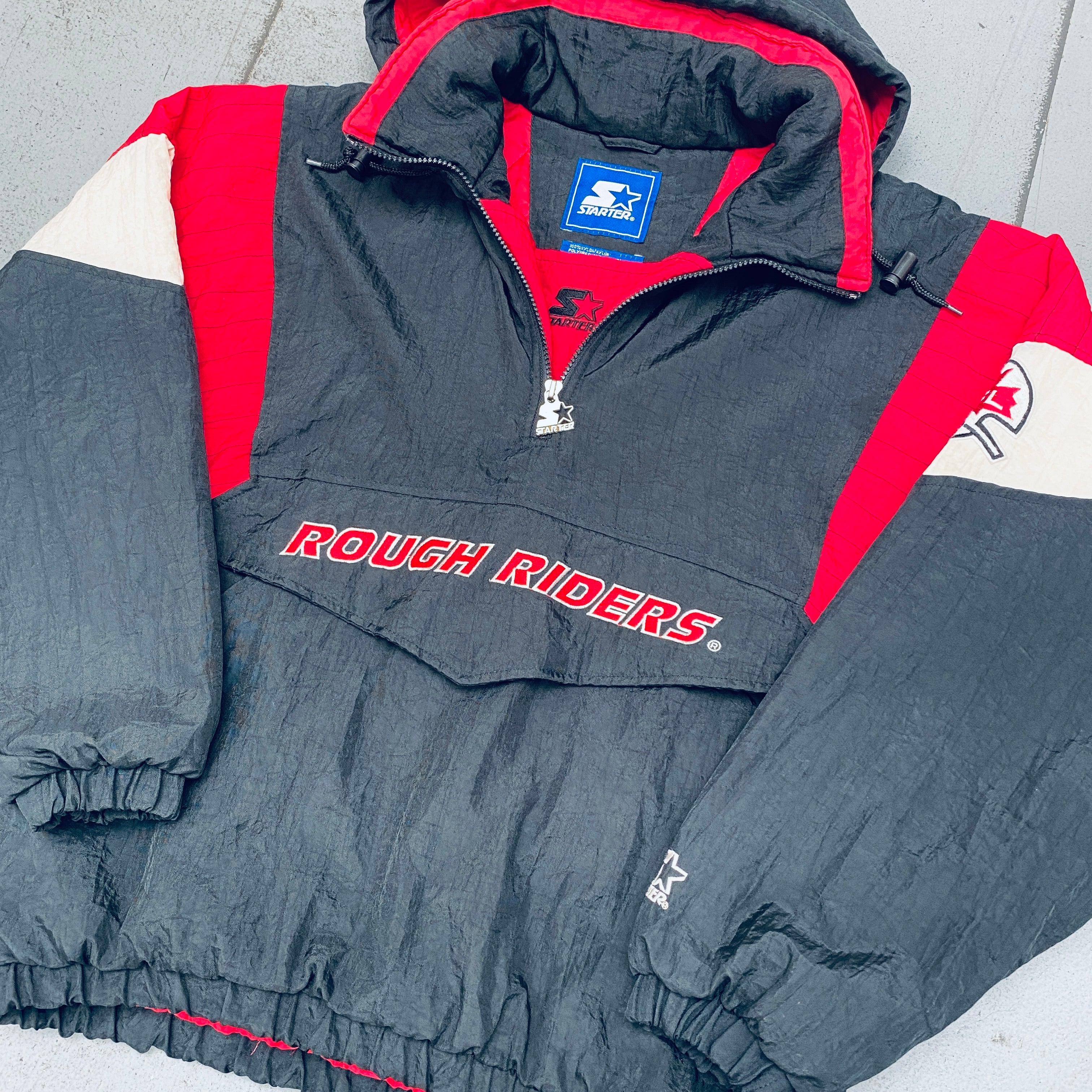 Ottawa Rough Riders 1992 1/4 Zip Breakaway Jacket - Vintage CFL Football Pullover for Men (Medium) - Perfect for Game Day, Tailgating & Casual Wear