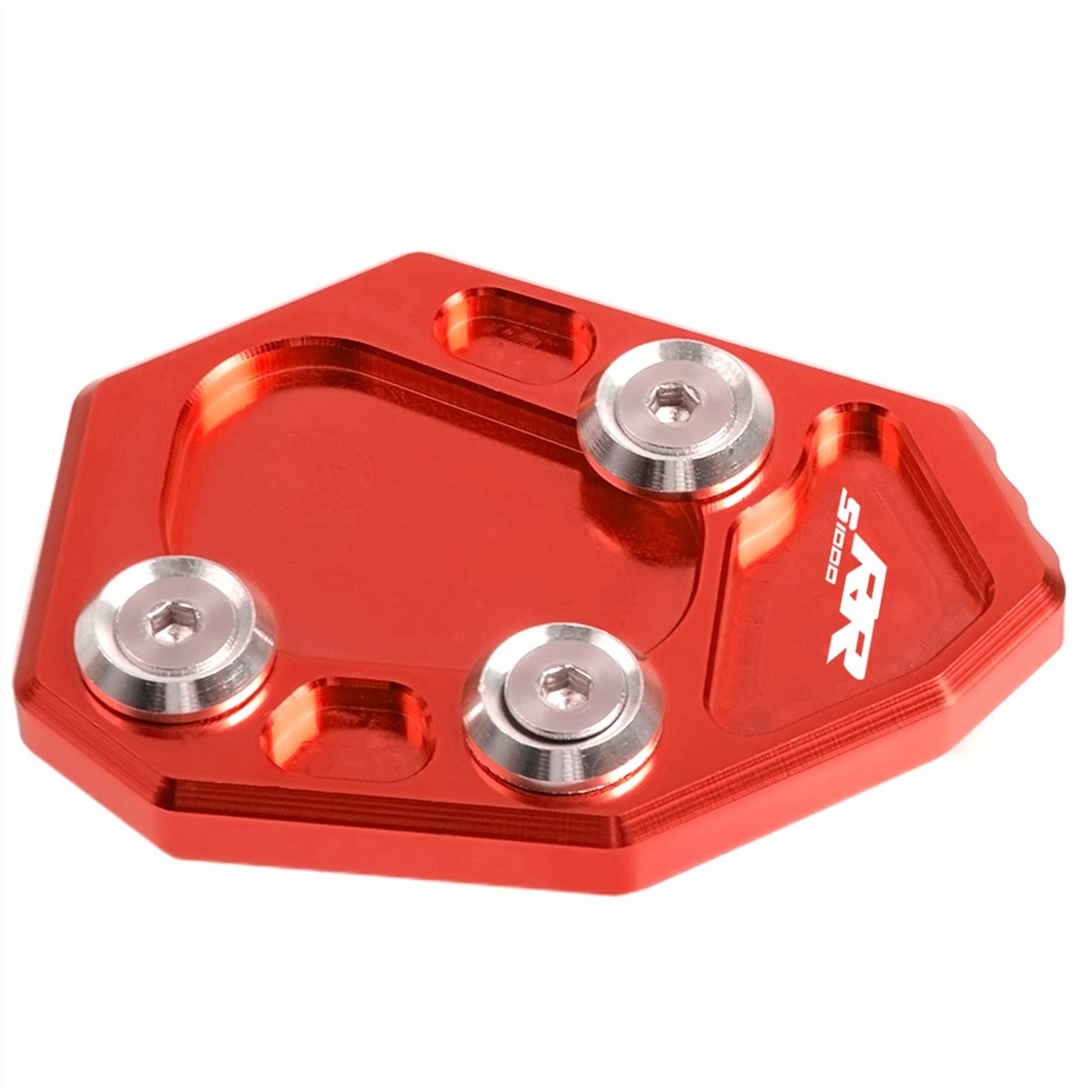 BMW S1000RR Side Stand Kickstand Extension Pad - Compatible with 2010-2014 Models, Enlarged Motorcycle Side Stand with Red Color - Perfect for Parking Stability and Easy Bike Maintenance