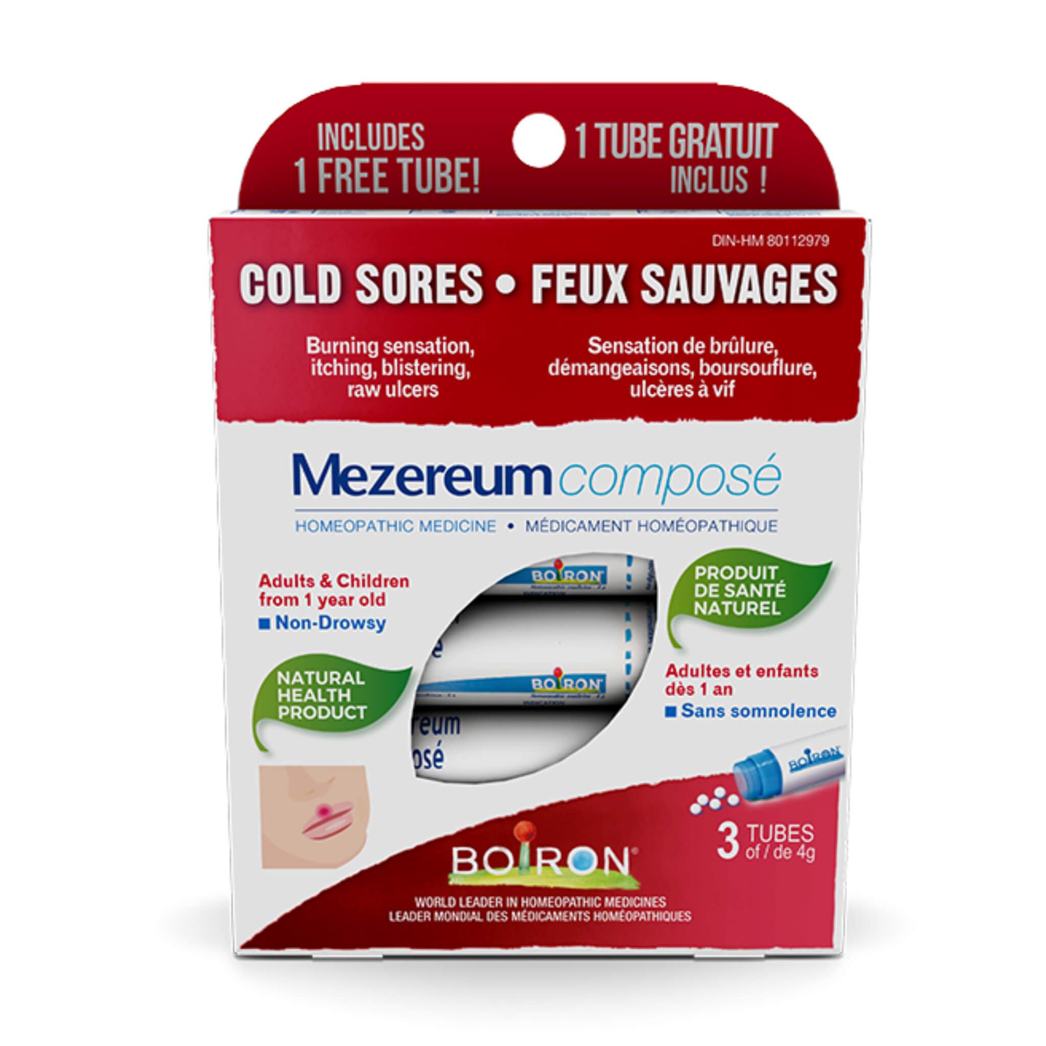 Mezereum Compositum Cold Sore Relief Cream - Natural Homeopathic Treatment for Herpes & Fever Blisters - Soothes Pain & Speeds Healing - Perfect for Travel & Daily Use