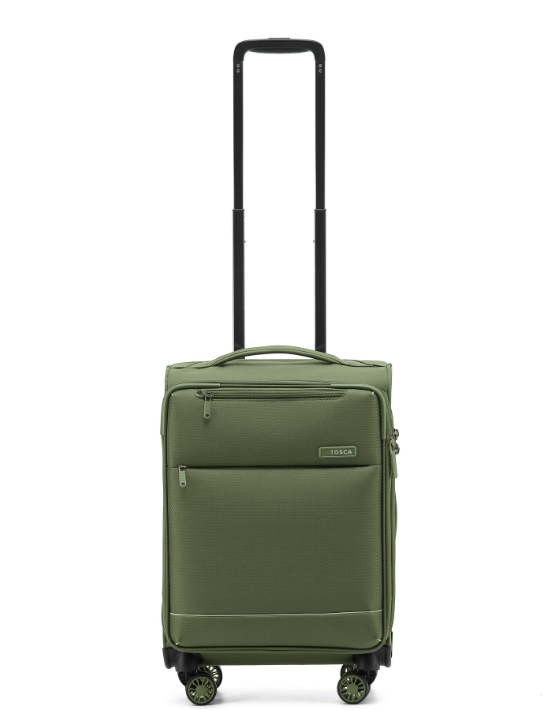 Tosca SO LITE New AIR5055 54cm Lightweight Cabin Spinner Luggage - Khaki | Perfect for Business Travel & Weekend Getaways