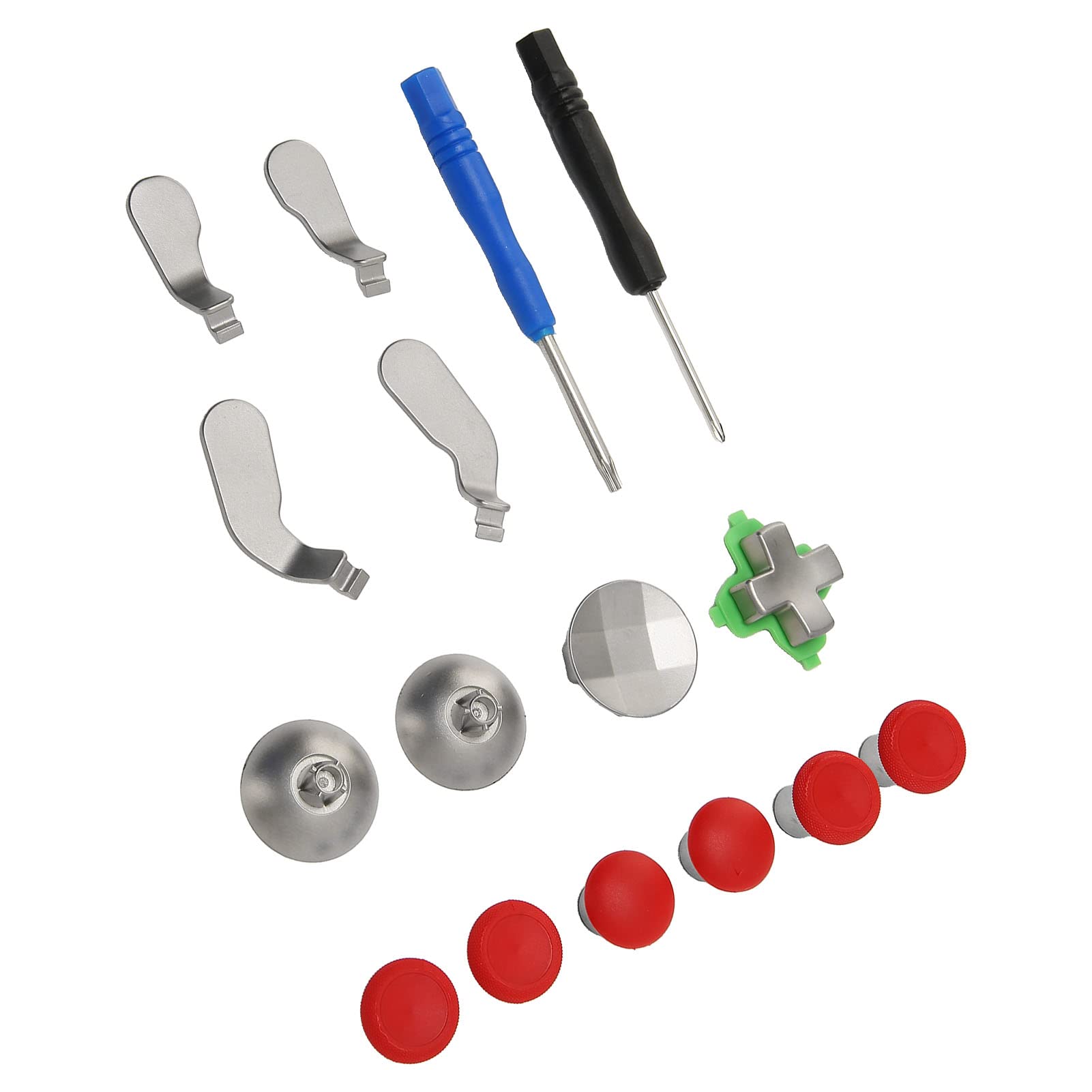 Metal Key Paddle Set for Gaming Controller - Reduce Fatigue (Red) - Perfect for FPS & Racing Games