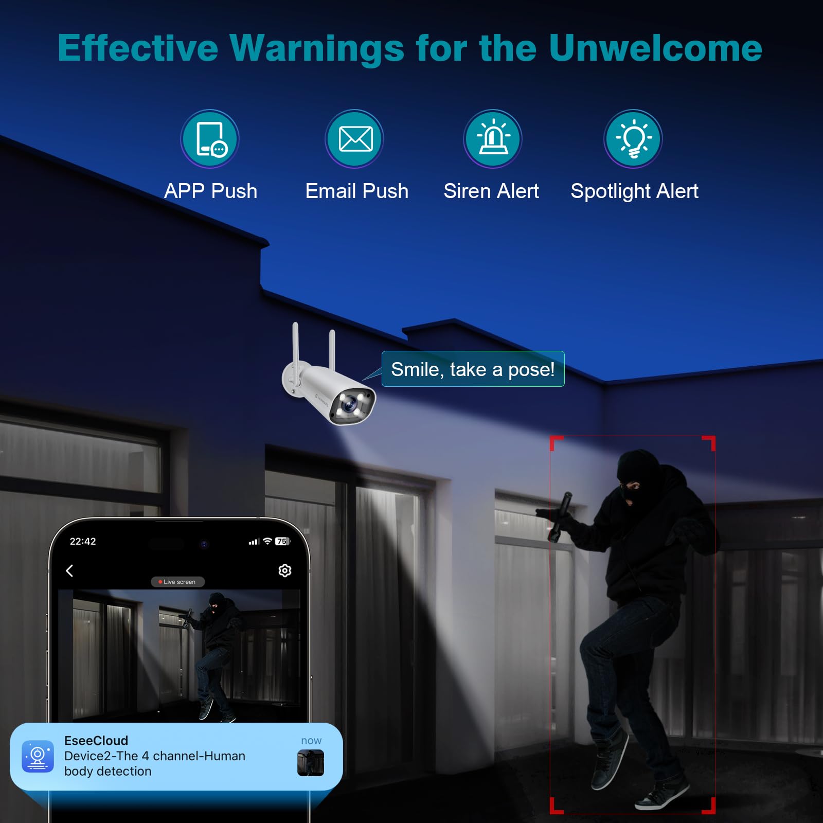 16CH Wireless Security Camera System with 16
