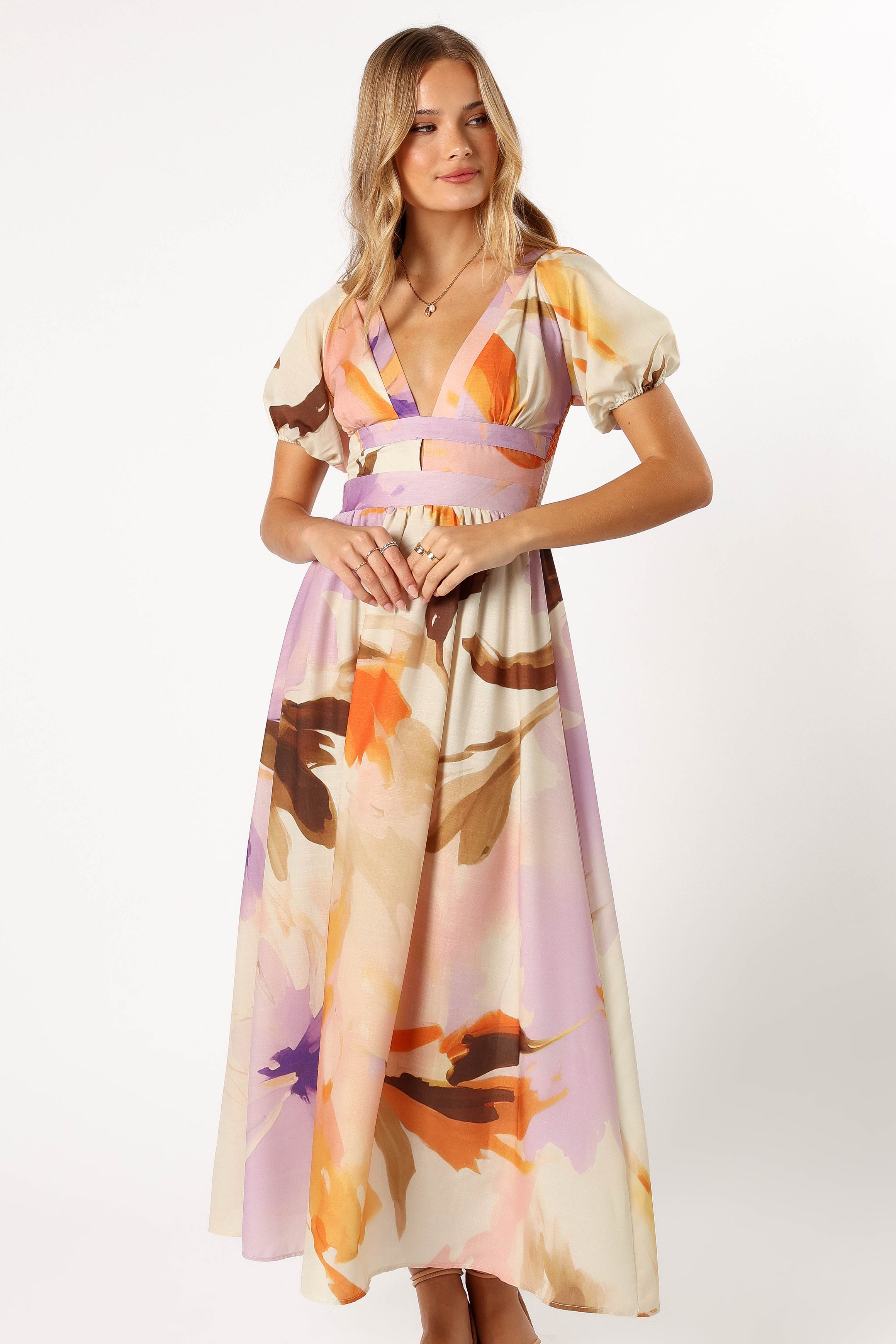 Christoff Maxi Dress - Floral Print Long Summer Dress for Women, Elegant Boho Style, Perfect for Beach, Vacation, and Casual Outings