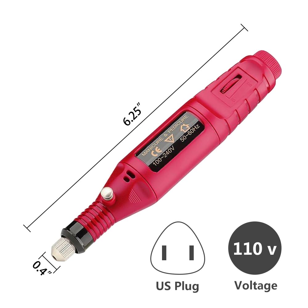 Professional Electric Nail Drill Machine 20000 RPM - Acrylic & Gel Nail E-File for Salon & Home Use, Perfect for Beginners & DIY Manicures (Great for Nail Art, Extensions & Pedicures)