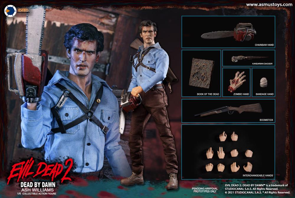 Asmus Toys 1/6 Scale Evil Dead 2 Dead by Dawn Ash Williams Collectible Action Figure EDA001 - Perfect for Horror Movie Fans & Action Figure Collectors Display