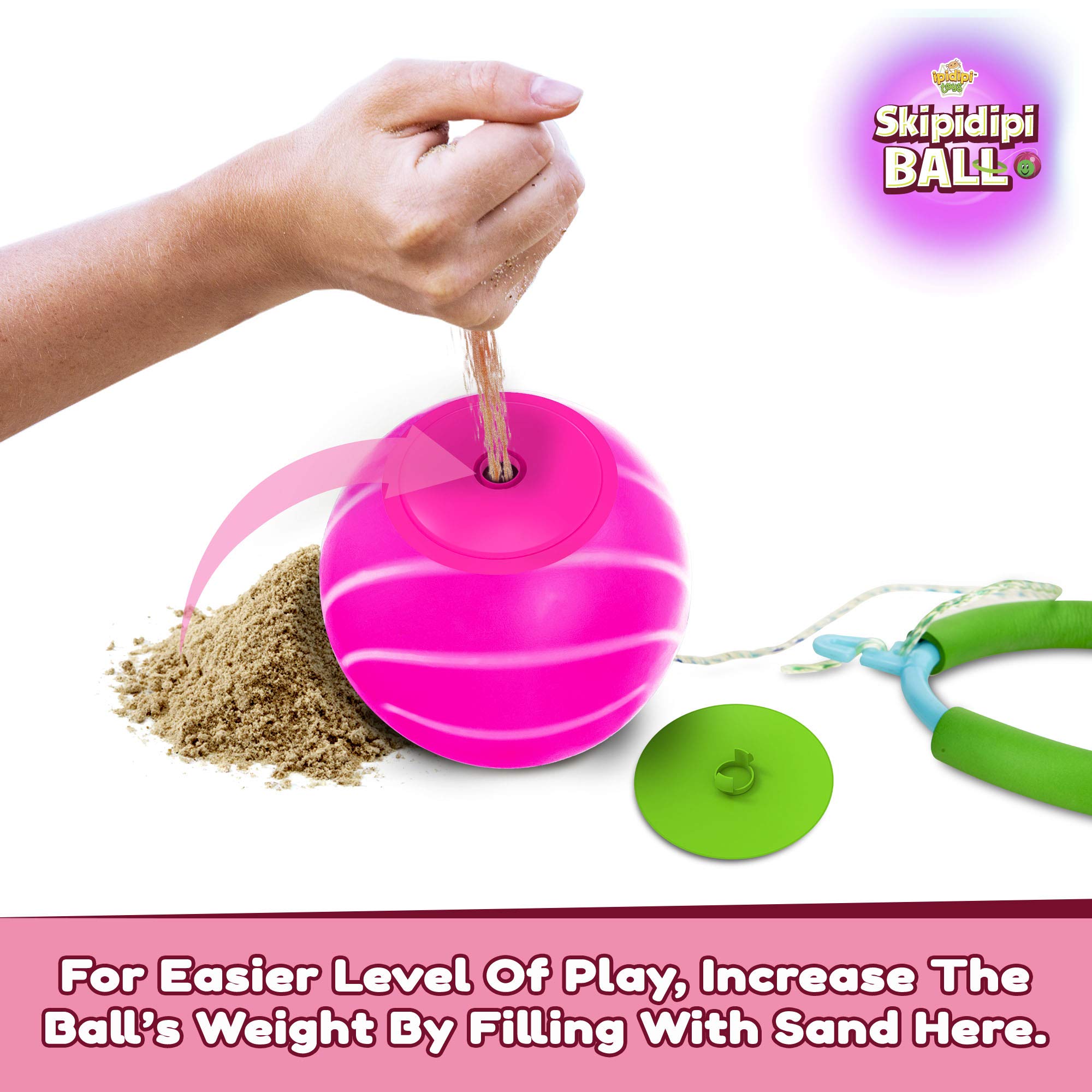 IPIDIPI TOYS Pink Retro Jumping Hopper - Ankle Jump Rope Skip Ball for Kids Ages 5-12 | Improve Coordination & Balance | Fun Outdoor Exercise Toy | Perfect Birthday Gift for Boys & Girls | Great for Playground, Backyard & School PE Activities